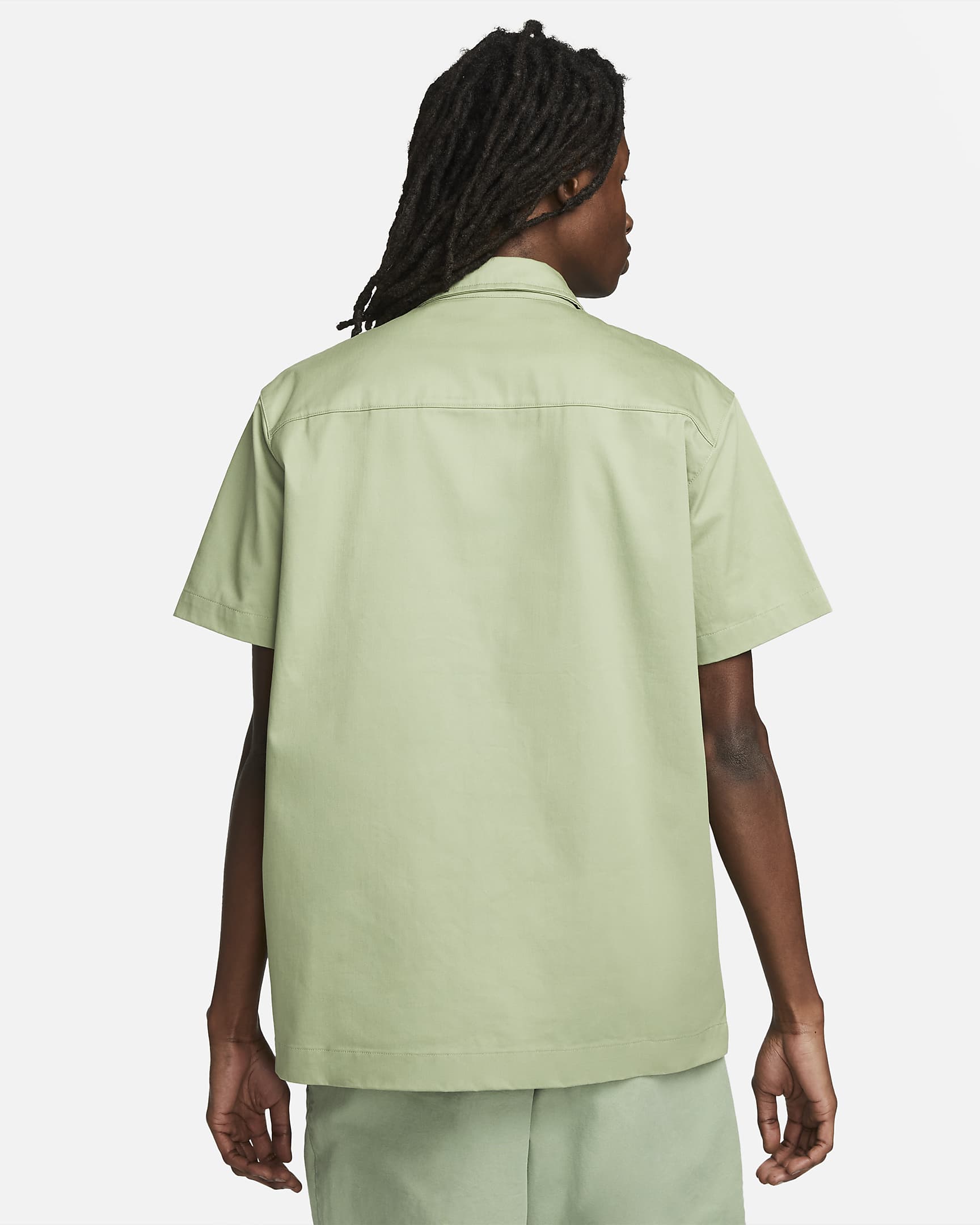 Nike Life Men's Woven Military Short-Sleeve Button-Down Shirt. Nike SE