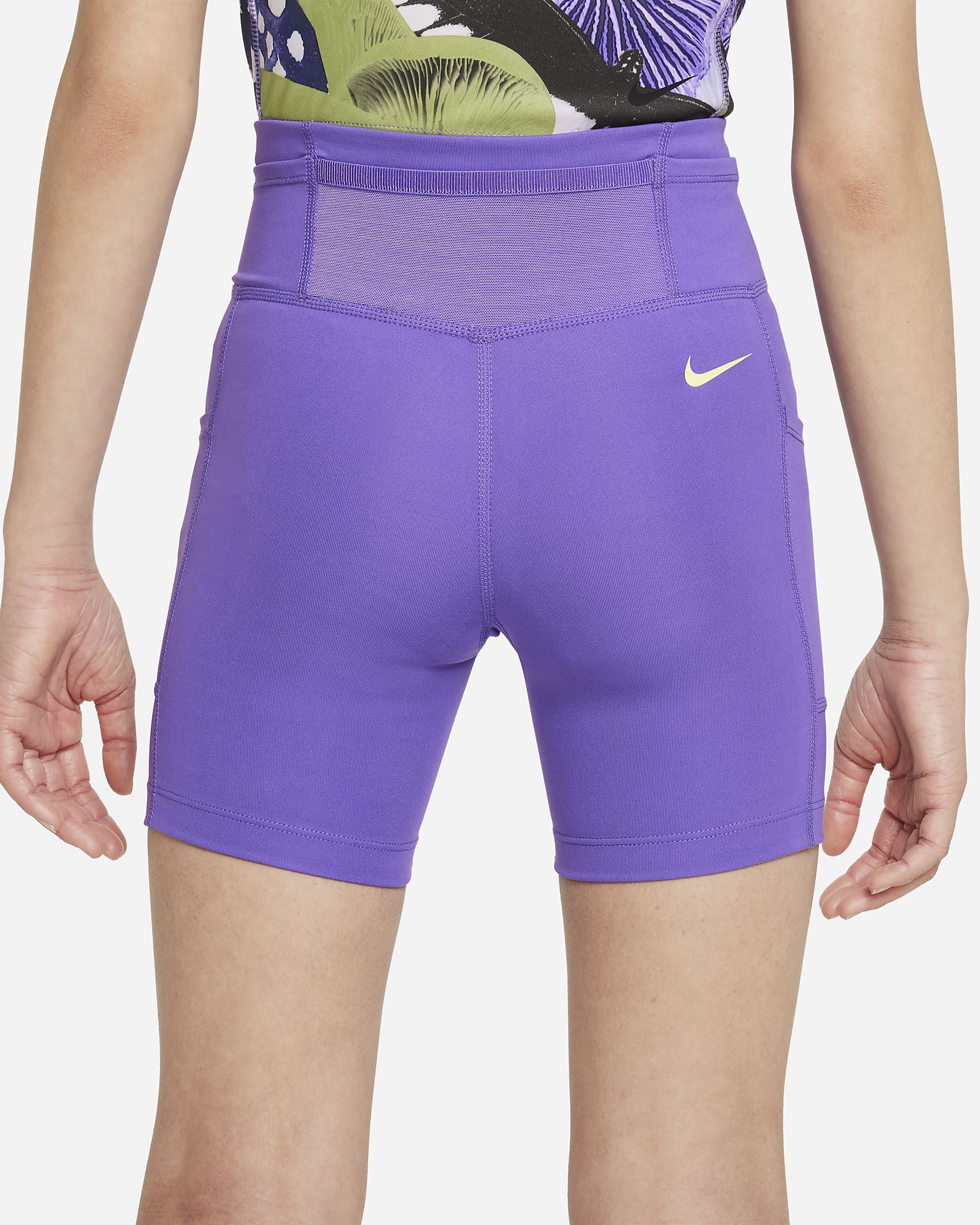 blue nike biker shorts