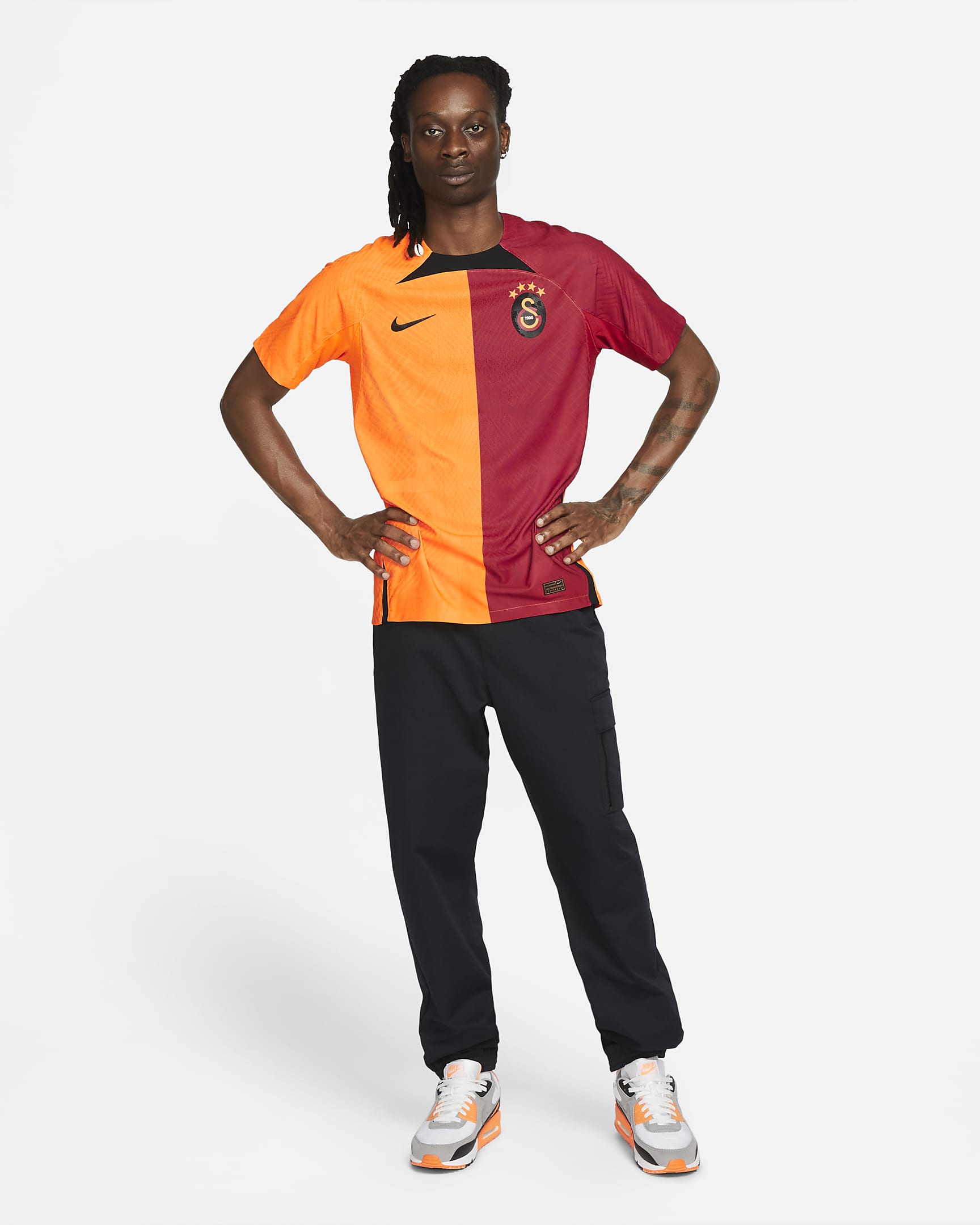 Galatasaray SK 2022/23 Match Home Men's Nike Dri-FIT ADV Football Shirt - Vivid Orange/Pepper Red/Black