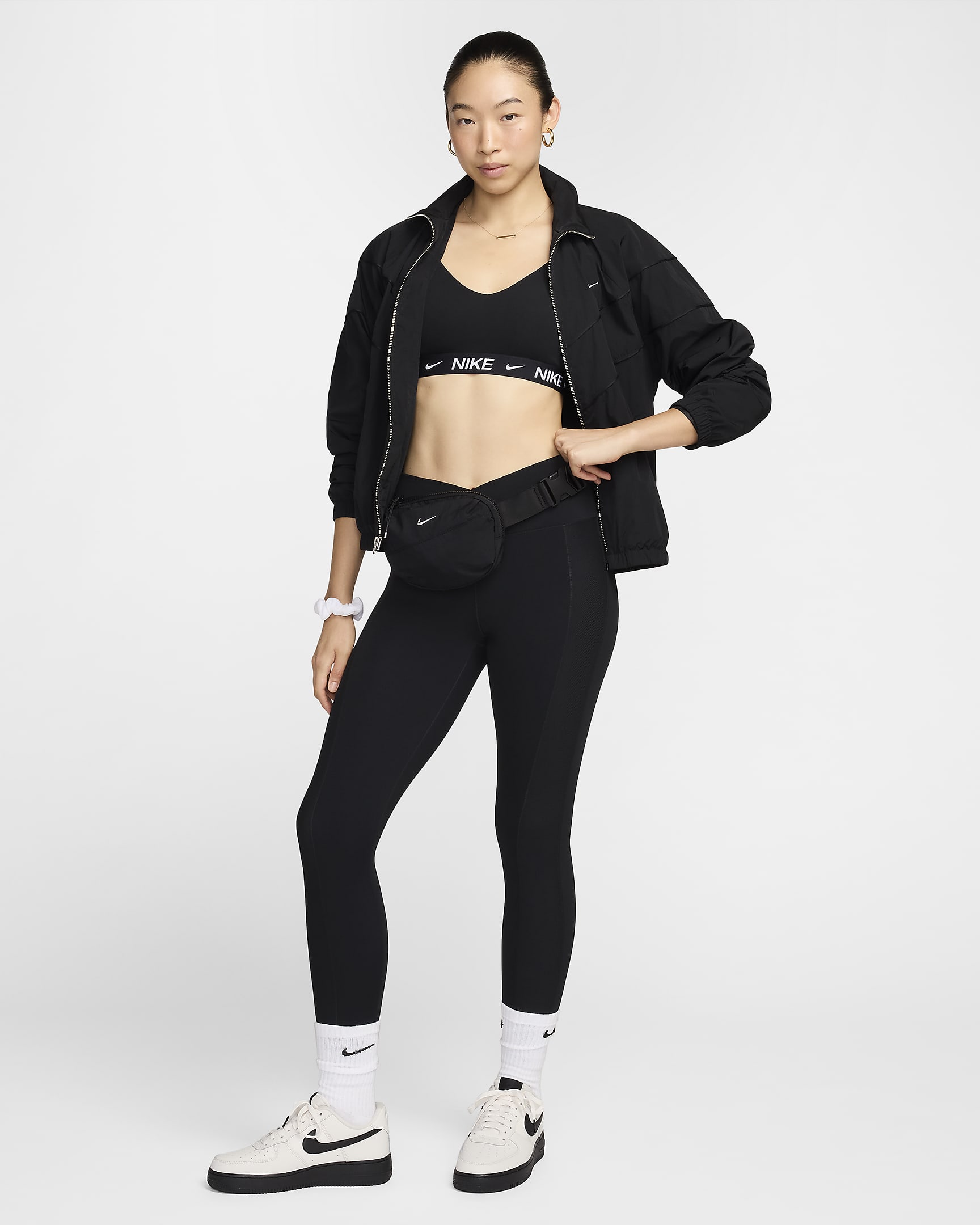 Nike One Wrap Women's High-Waisted 7/8 Leggings - Black/Cool Grey