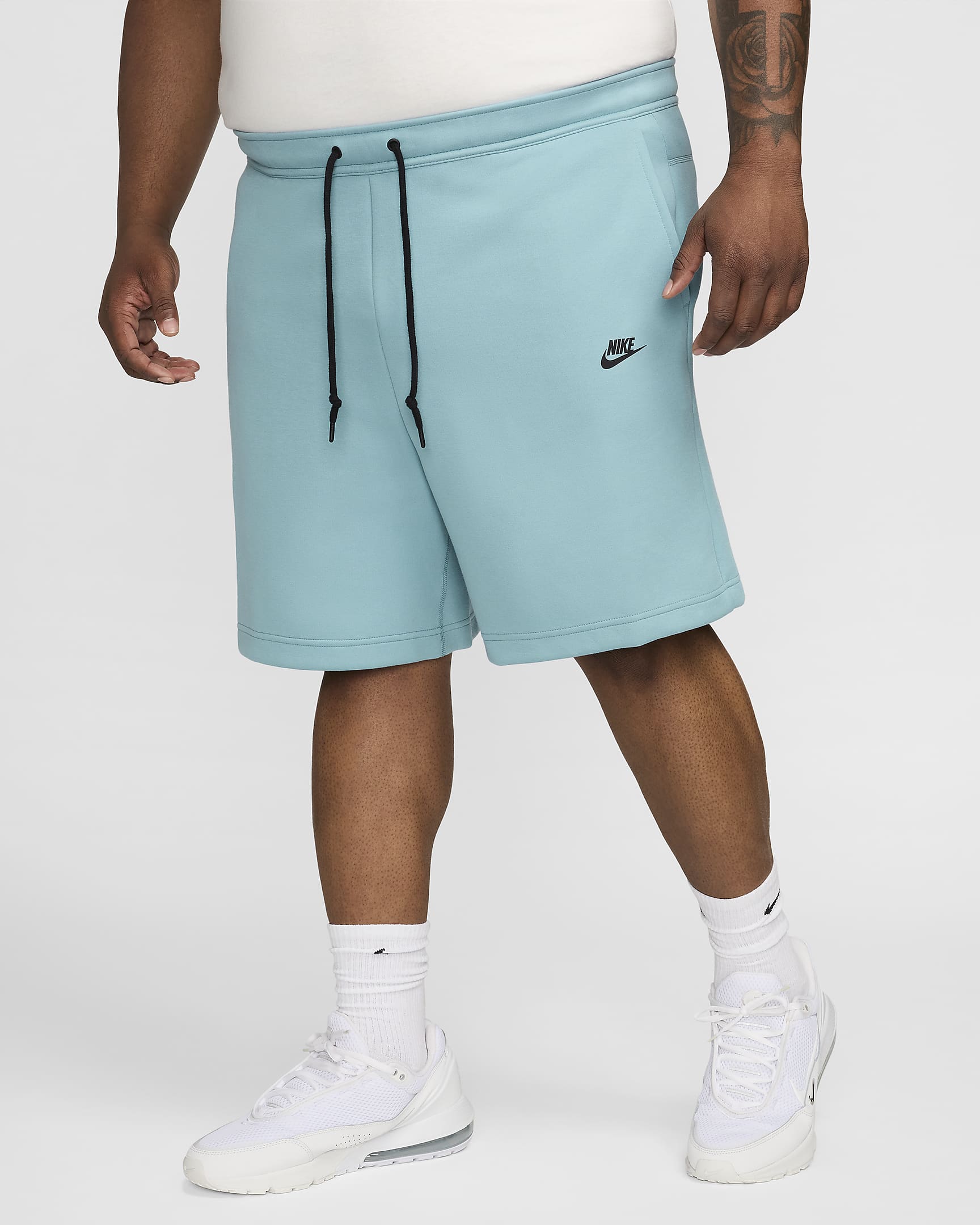 Short Nike Sportswear Tech Fleece pour homme - Denim Turquoise/Noir