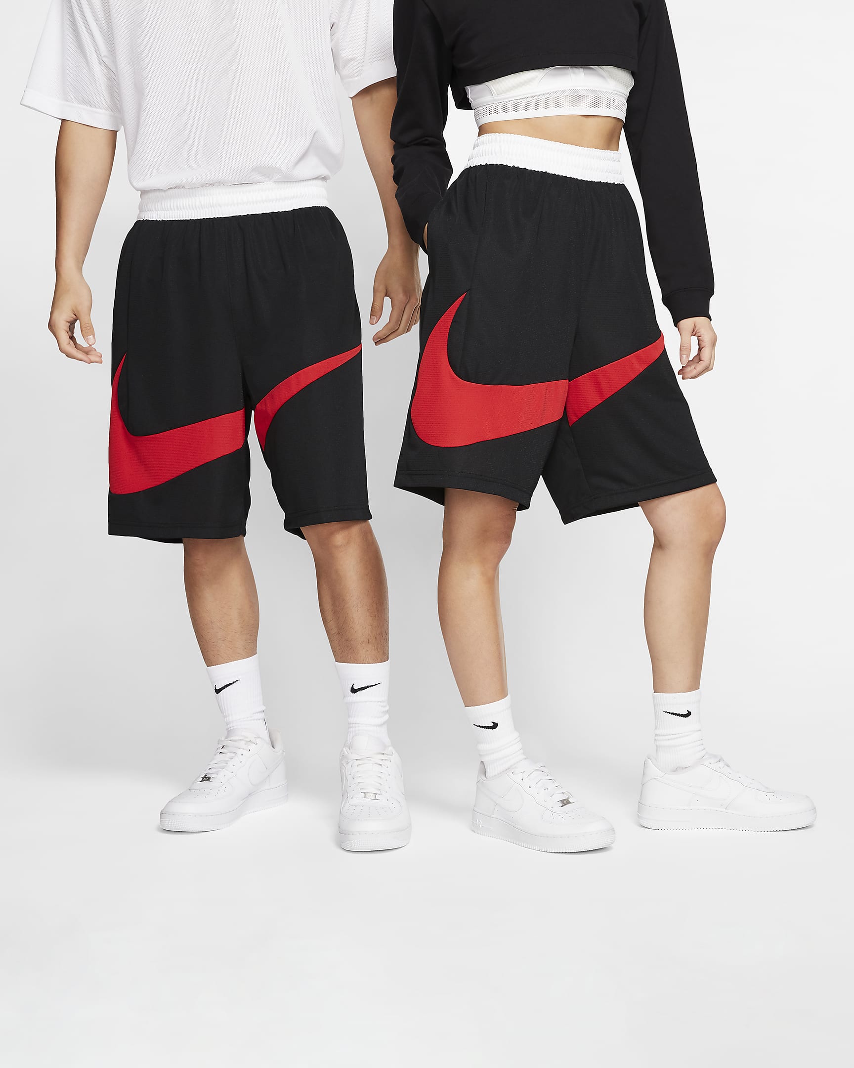 Nike Dri-FIT Basketball Shorts - Black/University Red