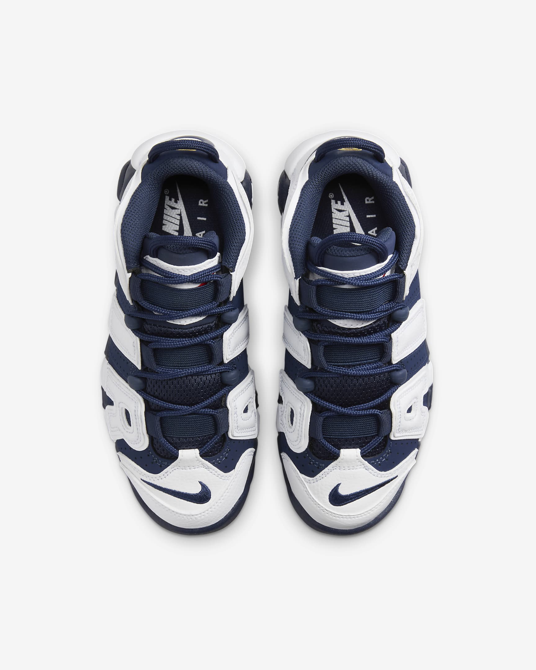 Nike Air More Uptempo Zapatillas - Niño/a - Blanco/Oro metalizado/University Red/Midnight Navy