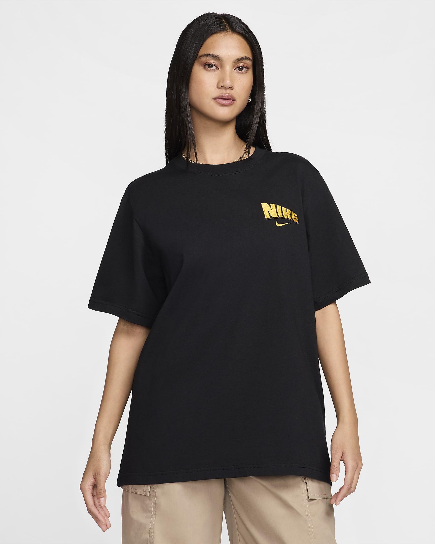 T-shirt ampia a manica corta Nike Sportswear – Donna - Nero