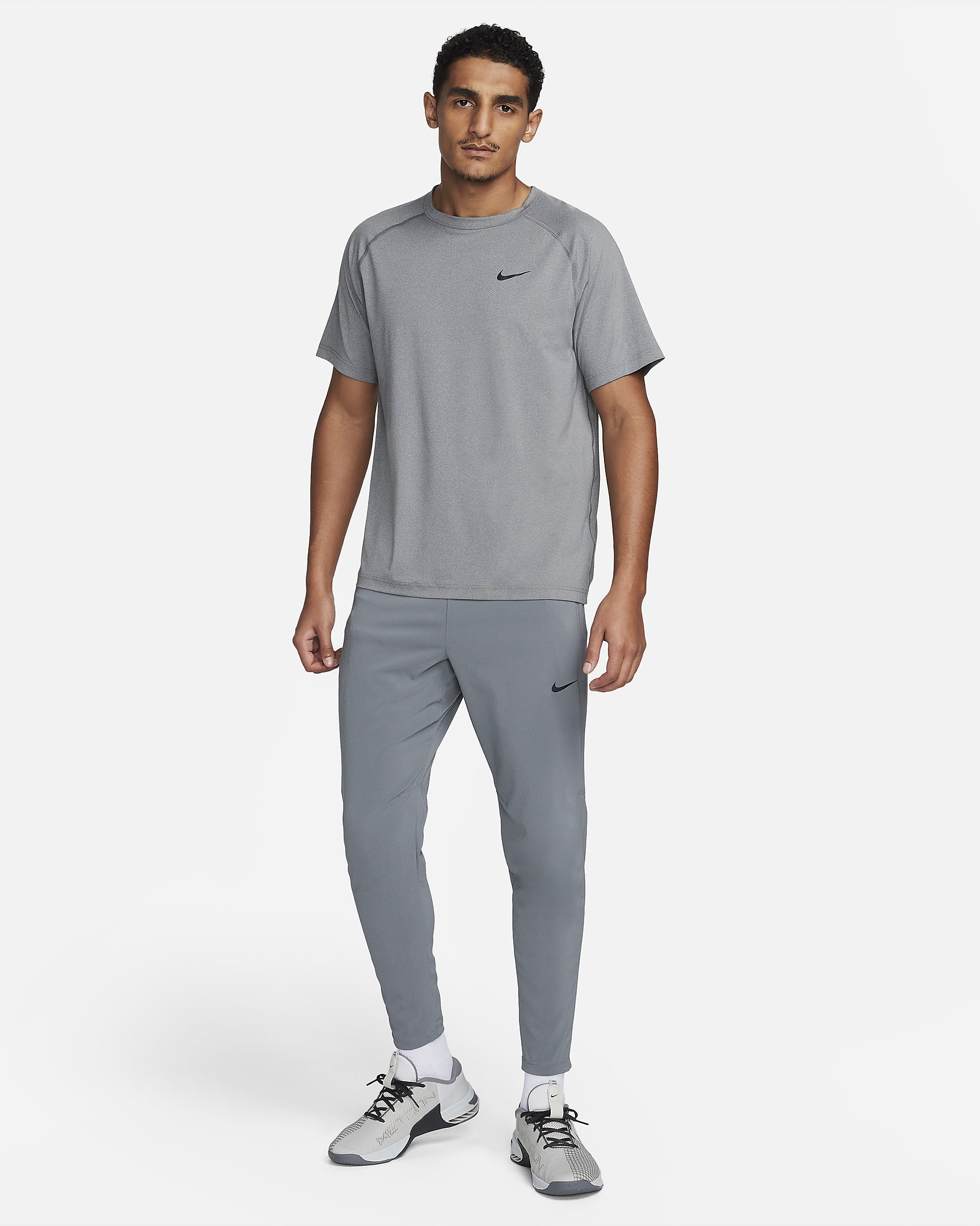 Nike Flex Rep Dri-FIT fitnessbroek voor heren - Smoke Grey/Zwart/Zwart