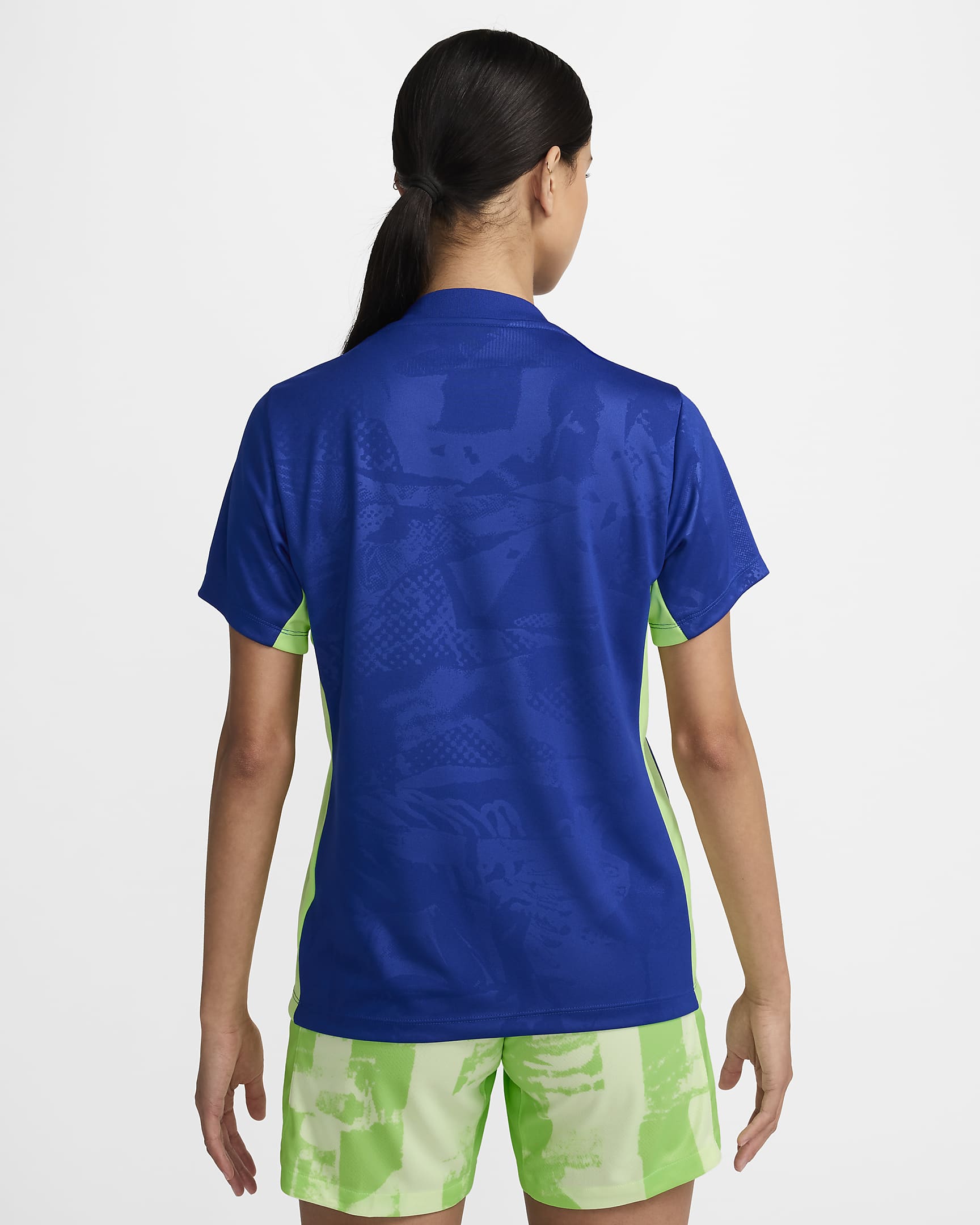 F.C. Barcelona Academy Pro Third Women's Nike Dri-FIT Football Pre-Match Top - Old Royal/Old Royal/Lime Blast/Lime Blast