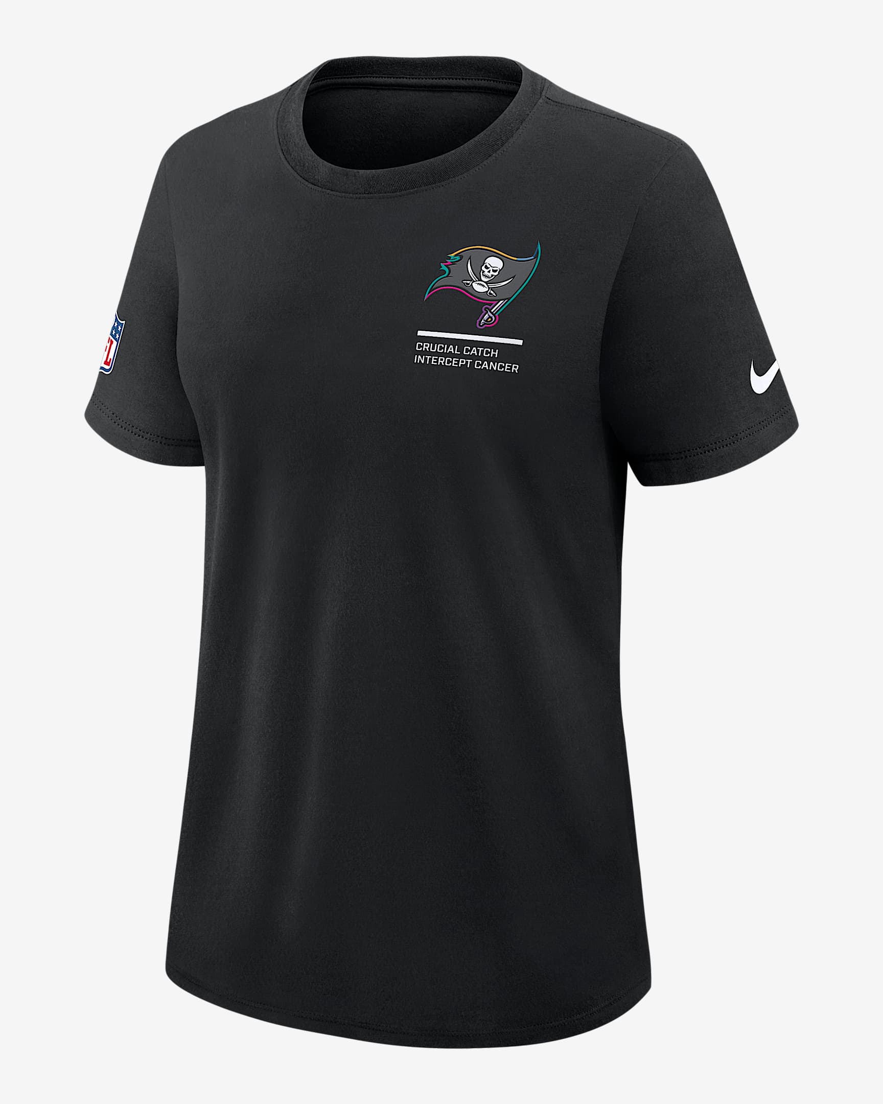 Tampa Bay Buccaneers Crucial Catch Women's Nike Dri-FIT NFL T-Shirt - Black