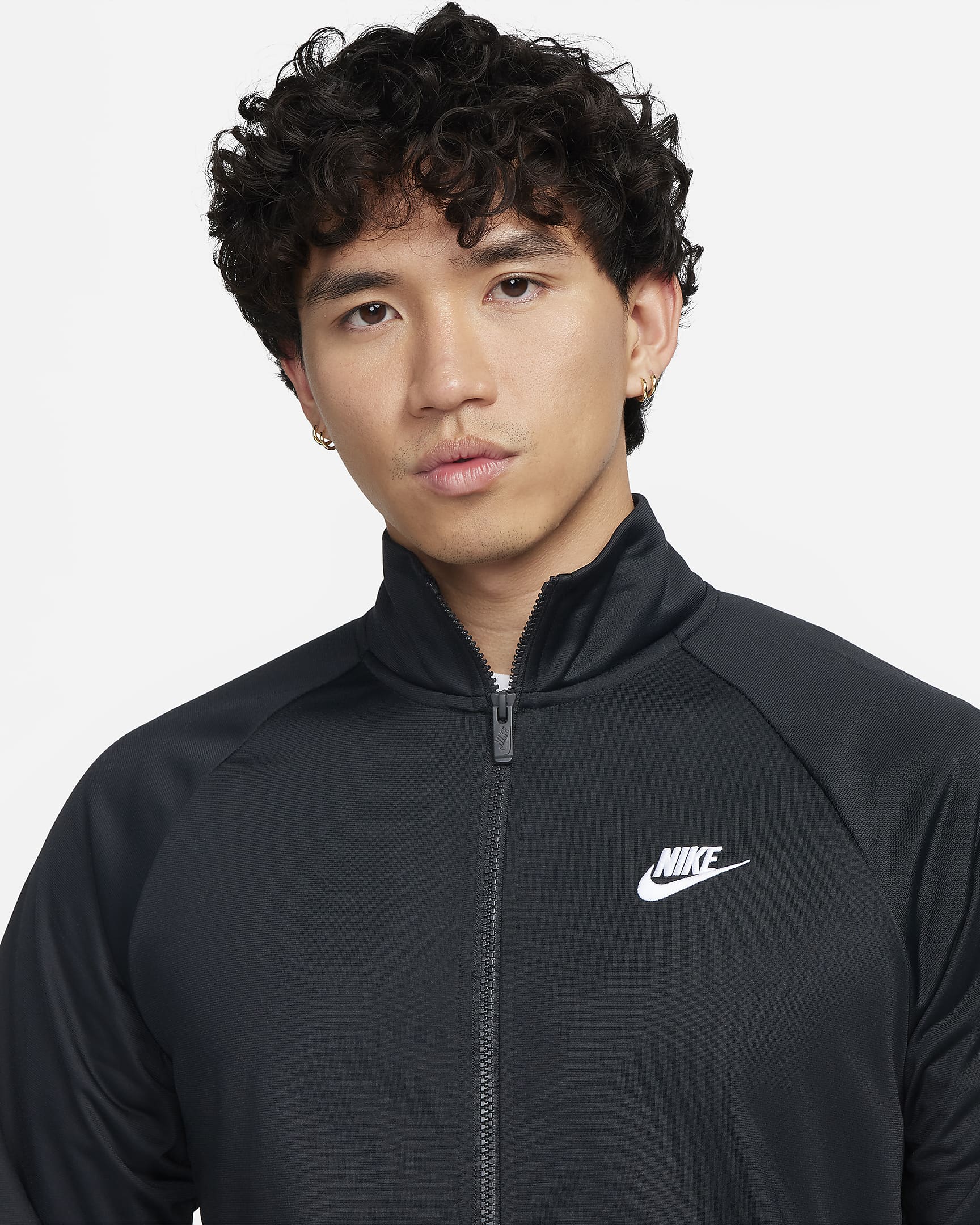 Nike Club Men's Poly-Knit Tracksuit - Black/White