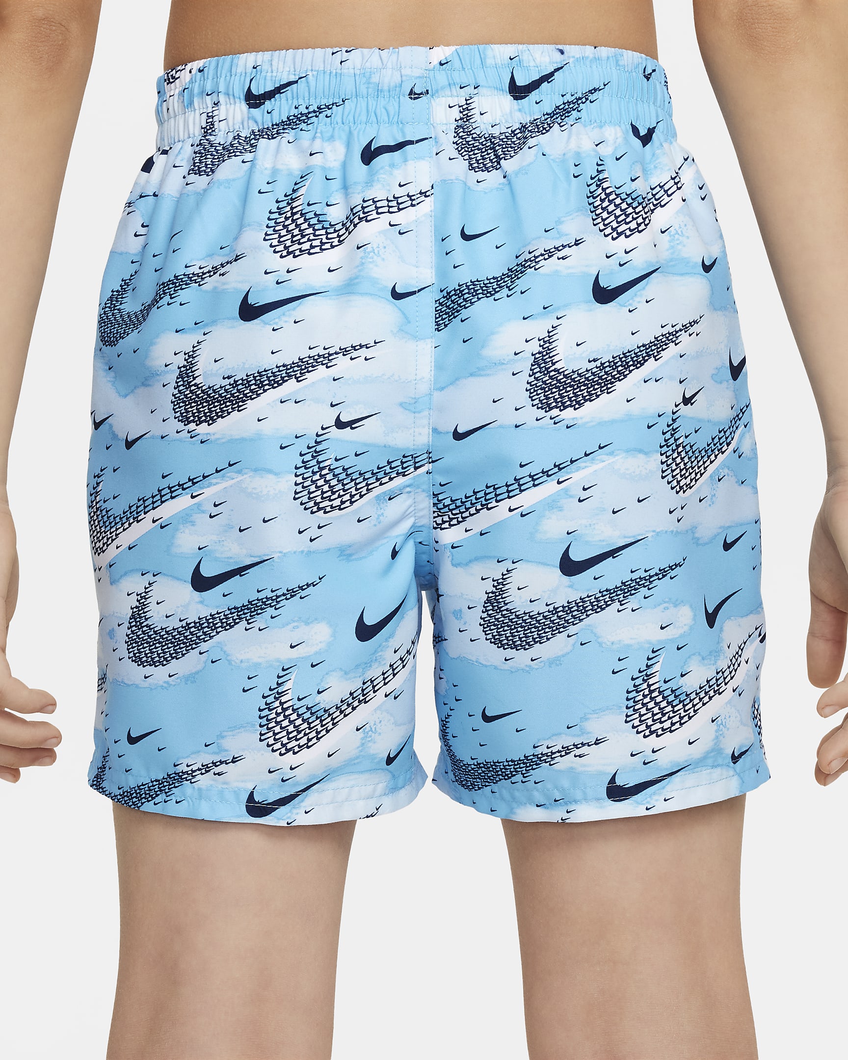 Nike Swim Flock Big Kids' (Boys') 4" Volley Shorts - Aquarius Blue