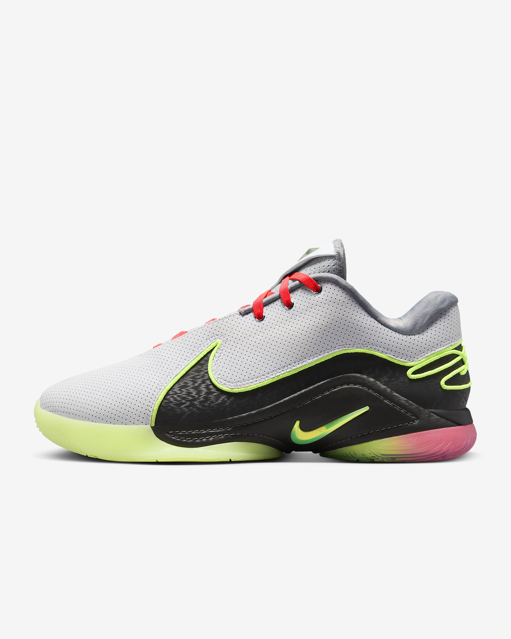 LeBron XXII Basketball Shoes - White/Medium Ash/Hot Lava/Volt Glow