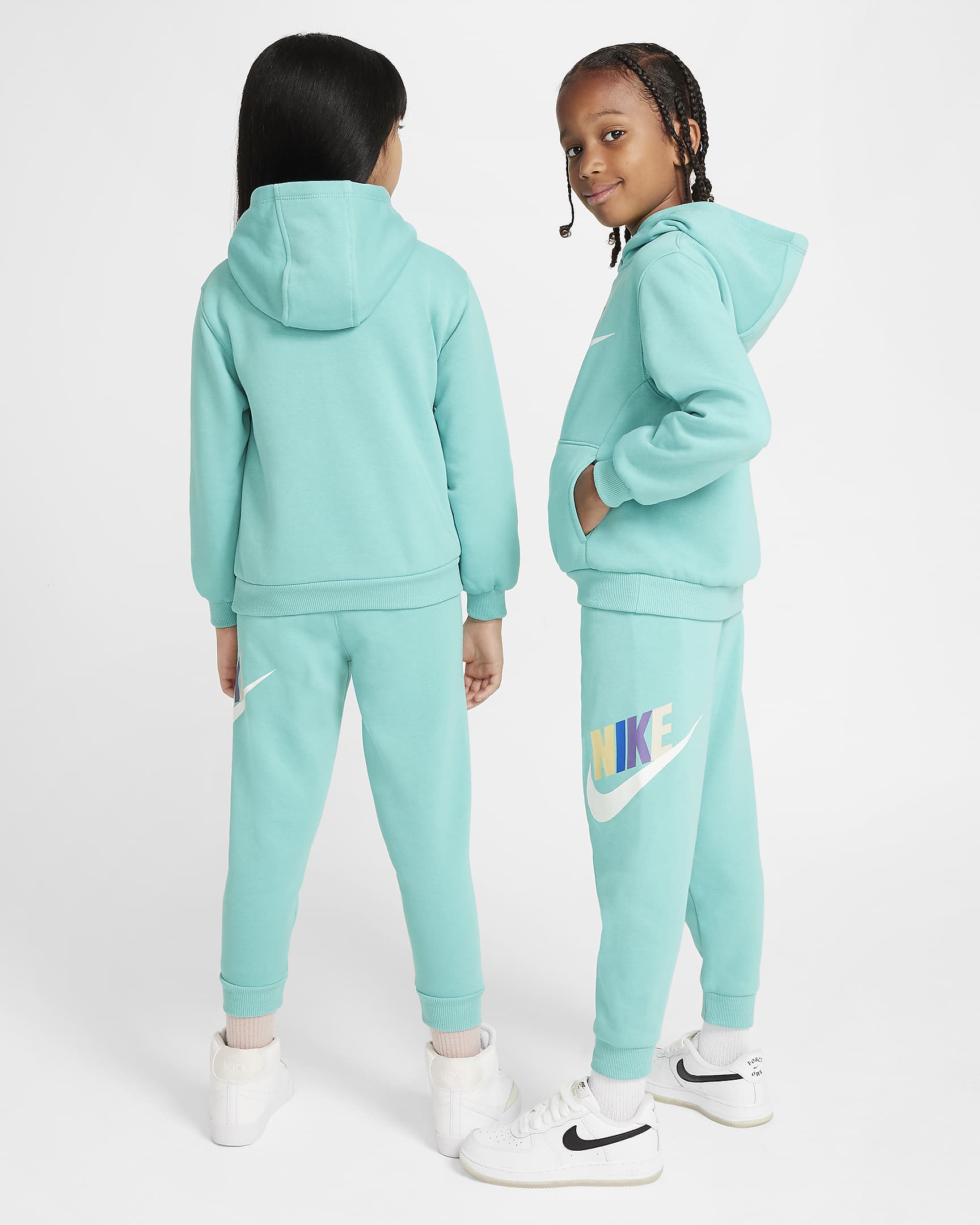 Nike Sportswear Club Fleece Little Kids' Hoodie Set - Green Frost