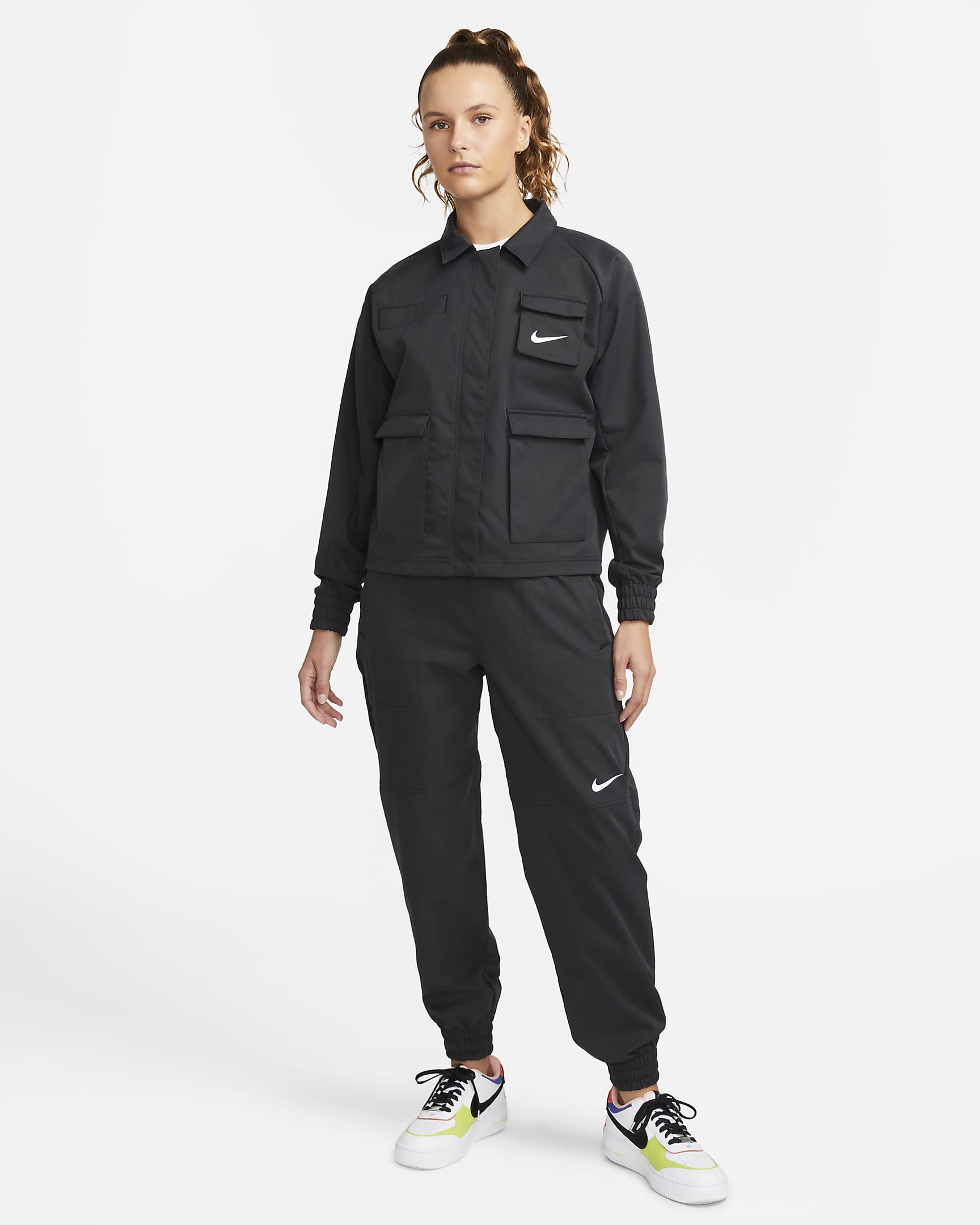giubbotto donna w sportswear swoosh jacket woven