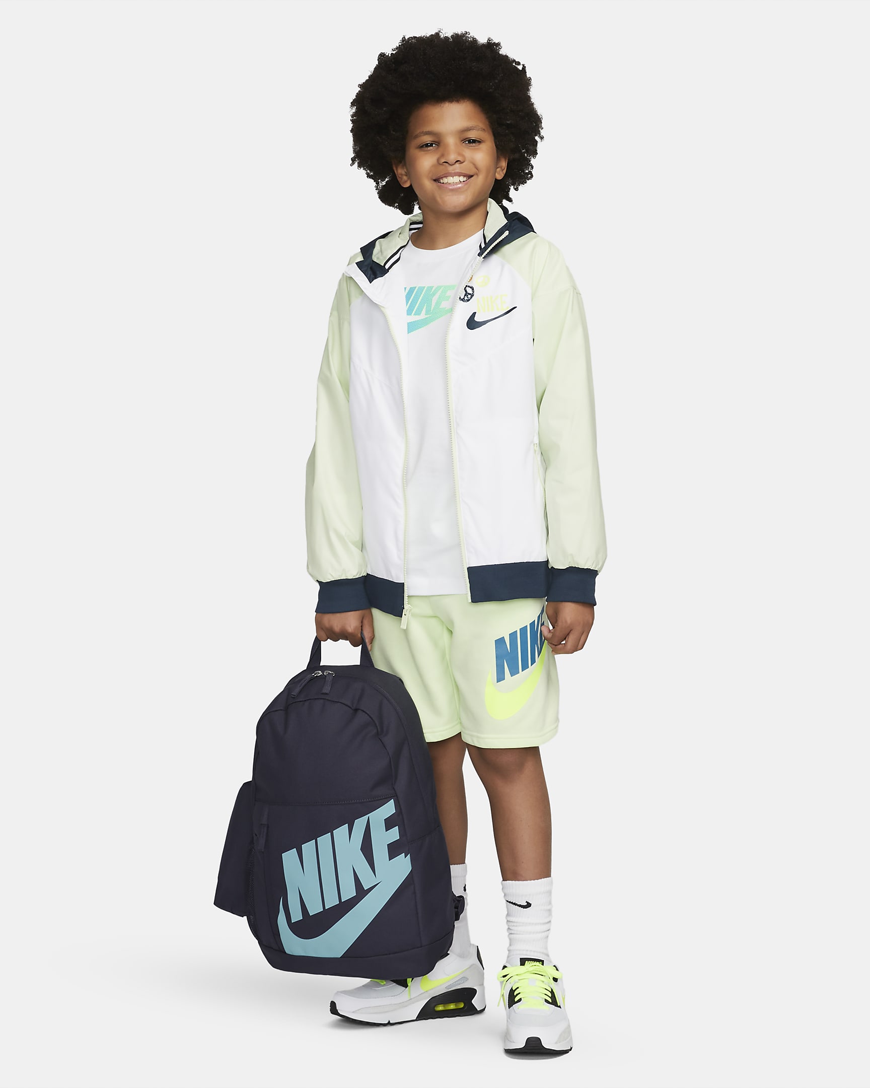 Nike Kids' Backpack (20L) - Gridiron/Gridiron/Ocean Bliss