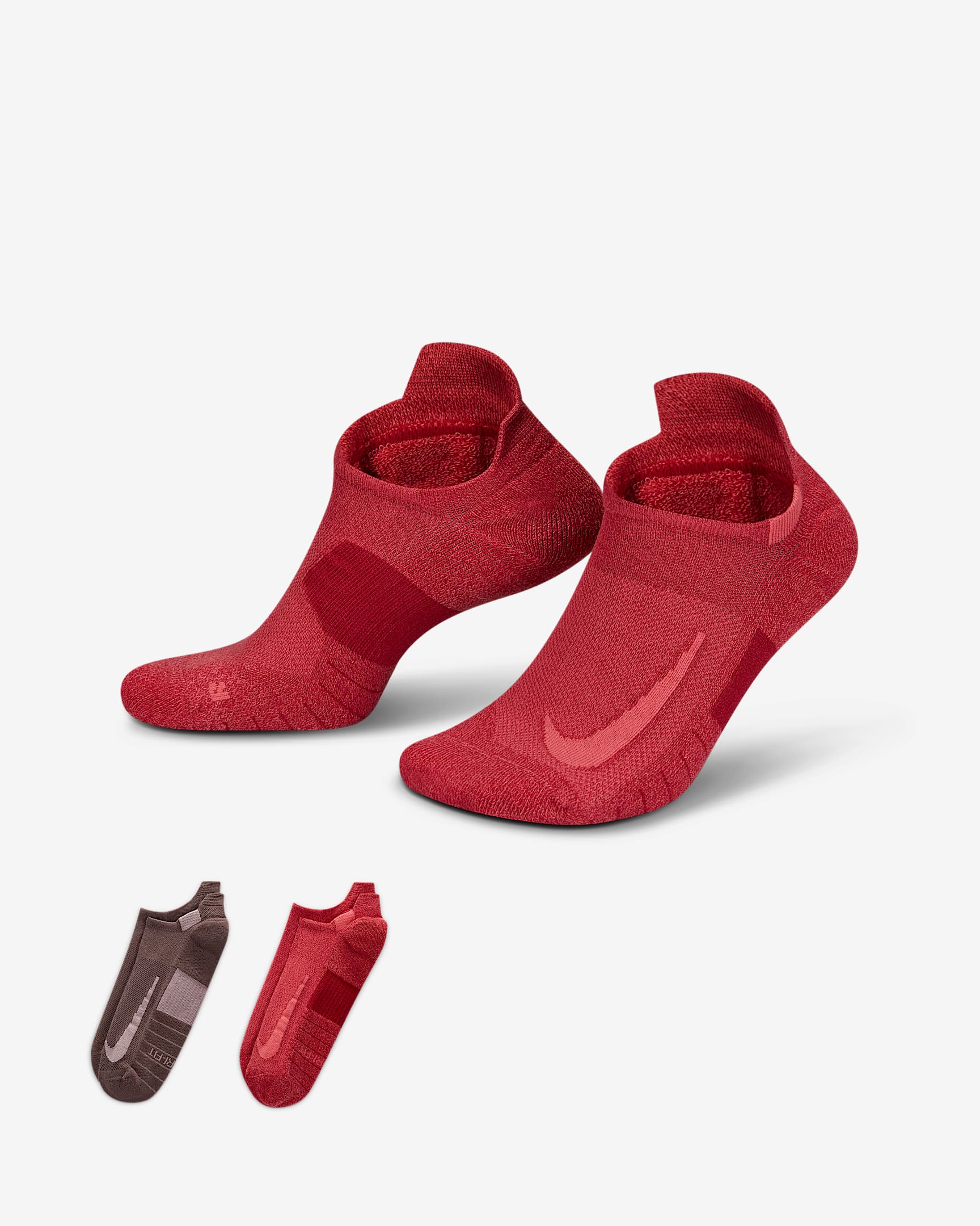 Calcetines invisibles de correr (2 pares) Nike Multiplier - Multicolor