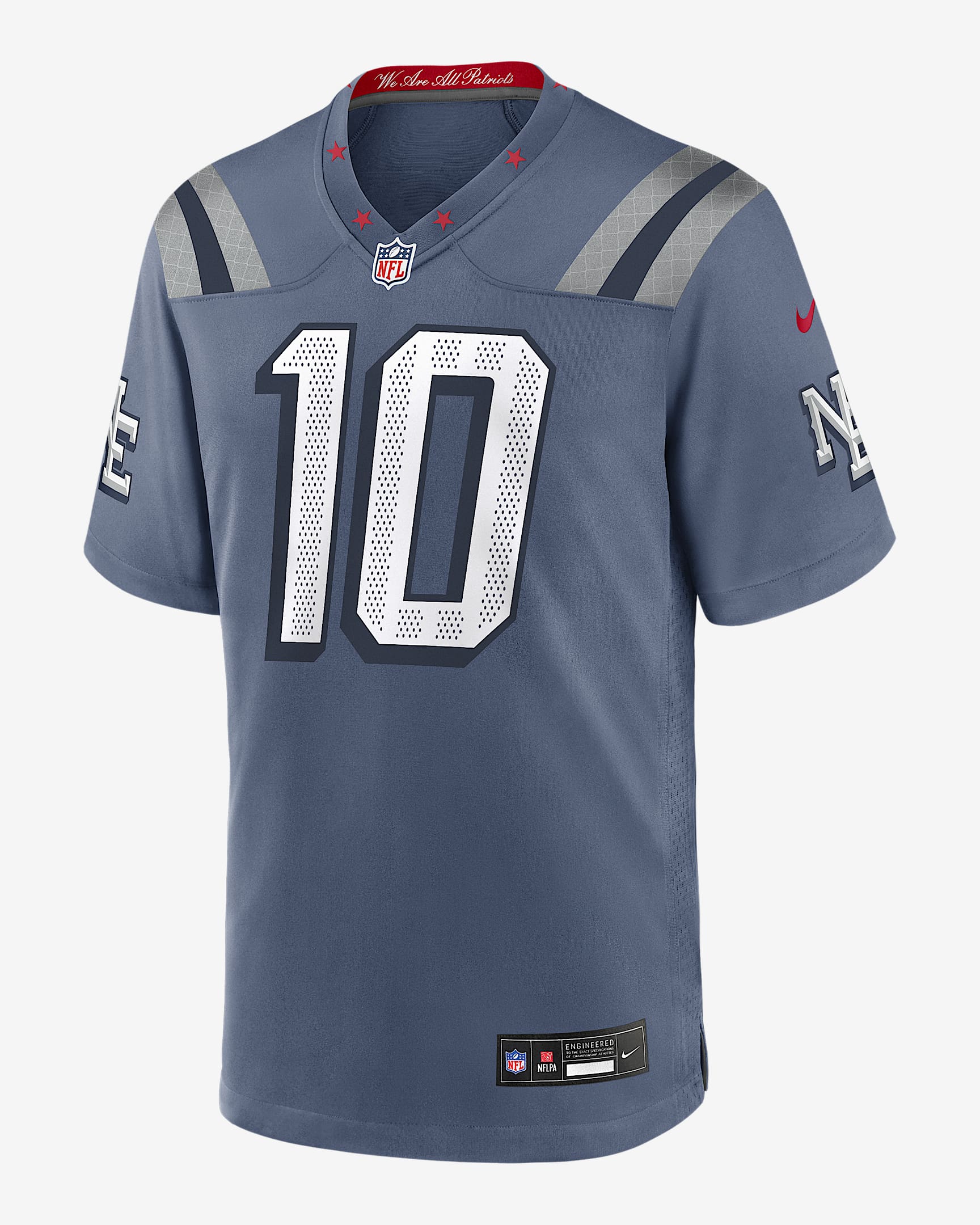 Drake Maye New England Patriots Rivalries Collection Men’s Nike NFL Game Jersey - Blue
