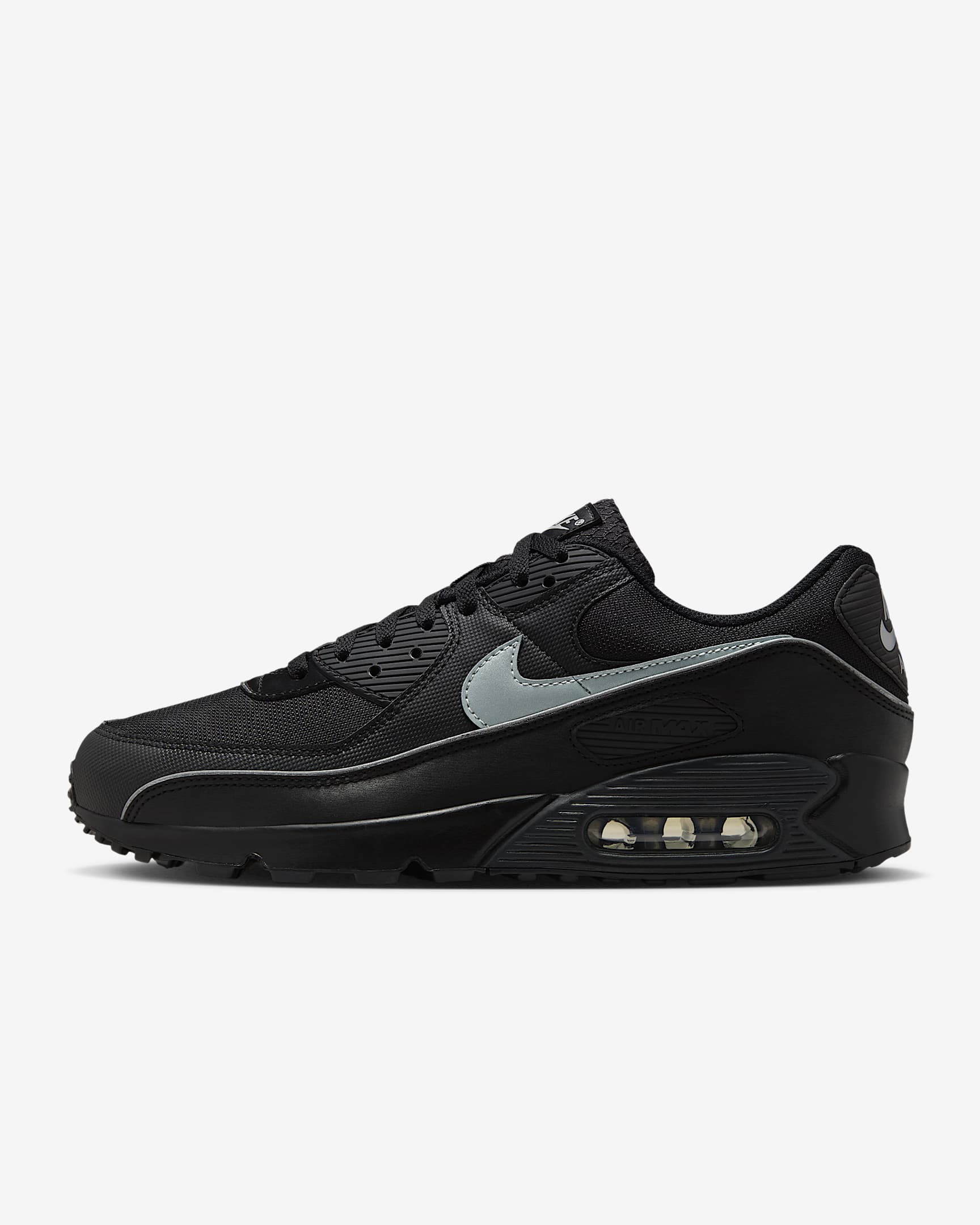 Sapatilhas com detalhes com integração de design refletor Nike Air Max 90 Premium para homem - Preto/Preto/Anthracite/Multicolor