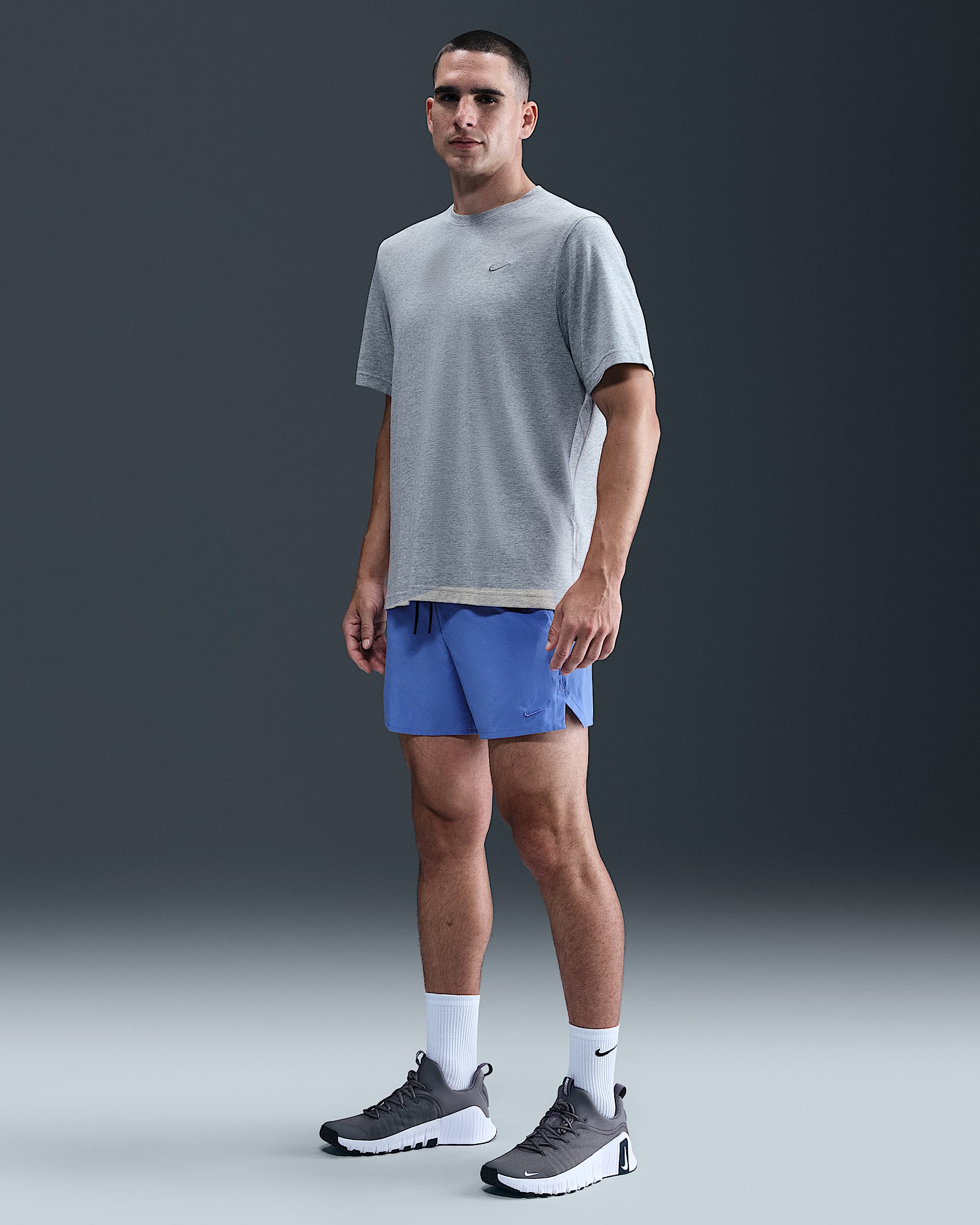Shorts versátiles sin forro Dri-FIT de 13 cm para hombre Nike Unlimited - Azul cometa/Negro/Azul cometa
