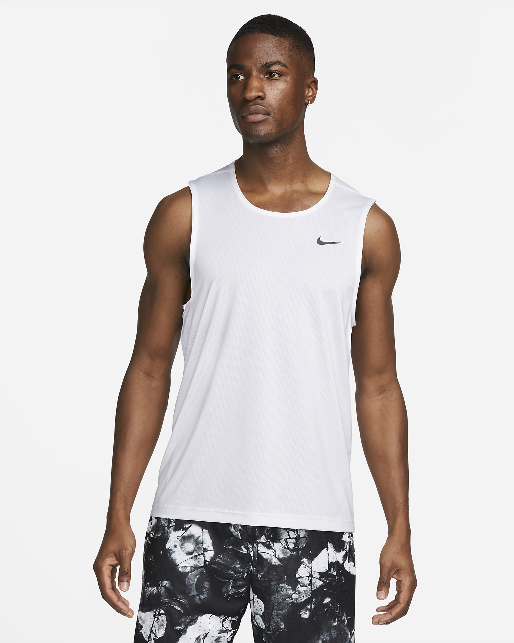 Nike Ready Men's Dri-FIT Fitness Tank - White/Black