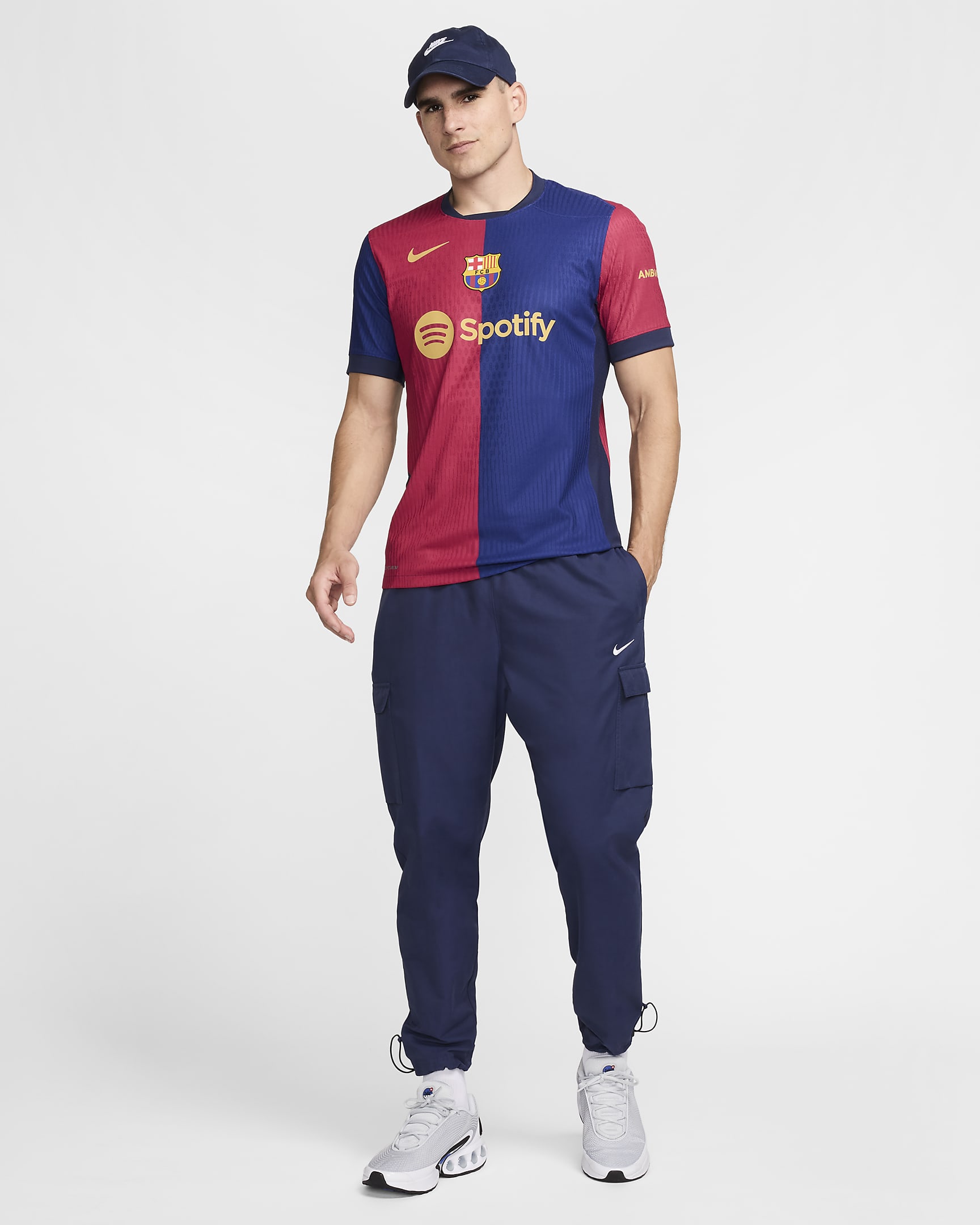 Męska koszulka piłkarska Nike Dri-FIT ADV Authentic FC Barcelona Match 2024/25 (wersja domowa) - Deep Royal Blue/Noble Red/Midnight Navy/Club Gold