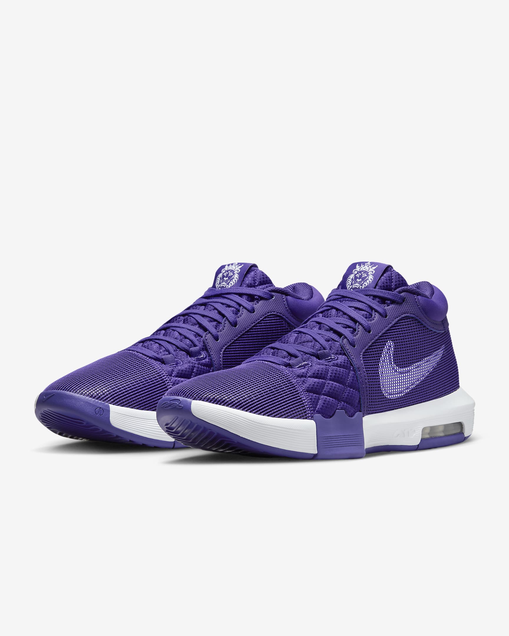 Tenis de básquetbol LeBron Witness 8 (Team Bank) - Morado campo/Morado campo/Blanco