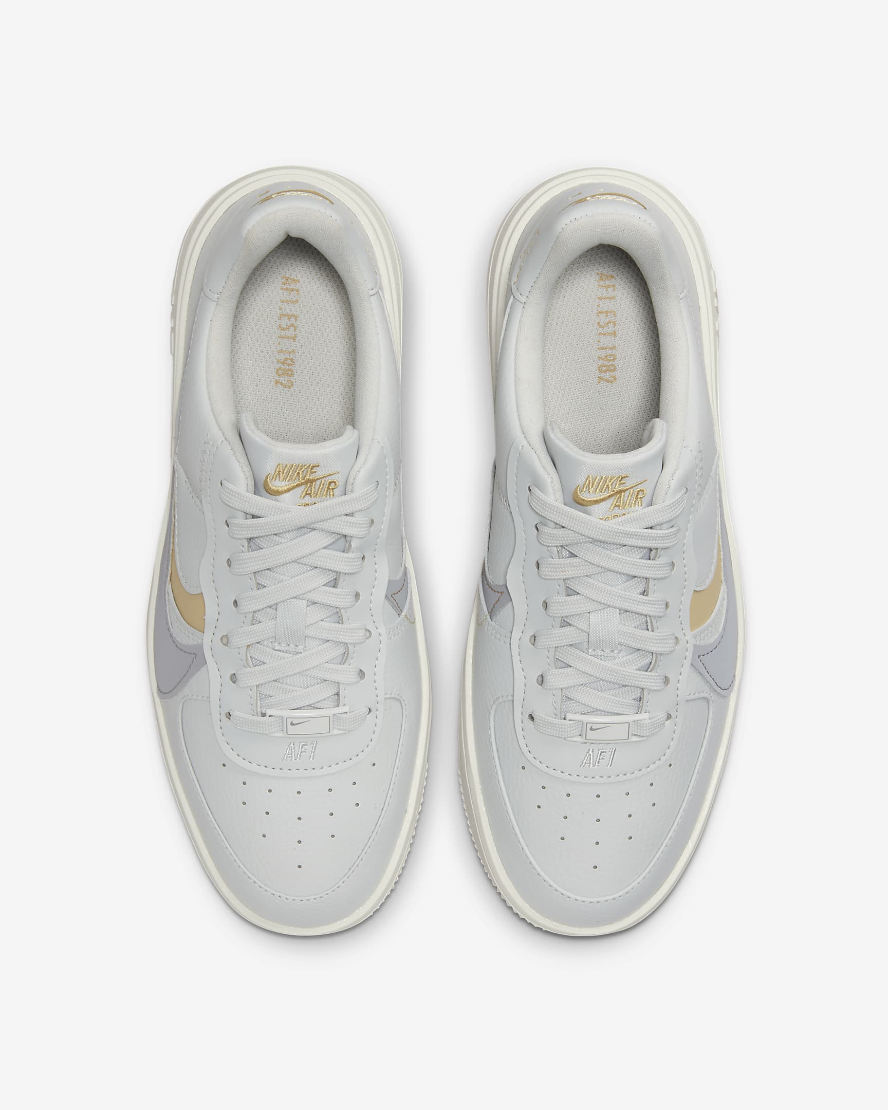 Nike Air Force 1 PLT.AF.ORM Women's Shoes - Photon Dust/Team Gold/Sail/Wolf Grey