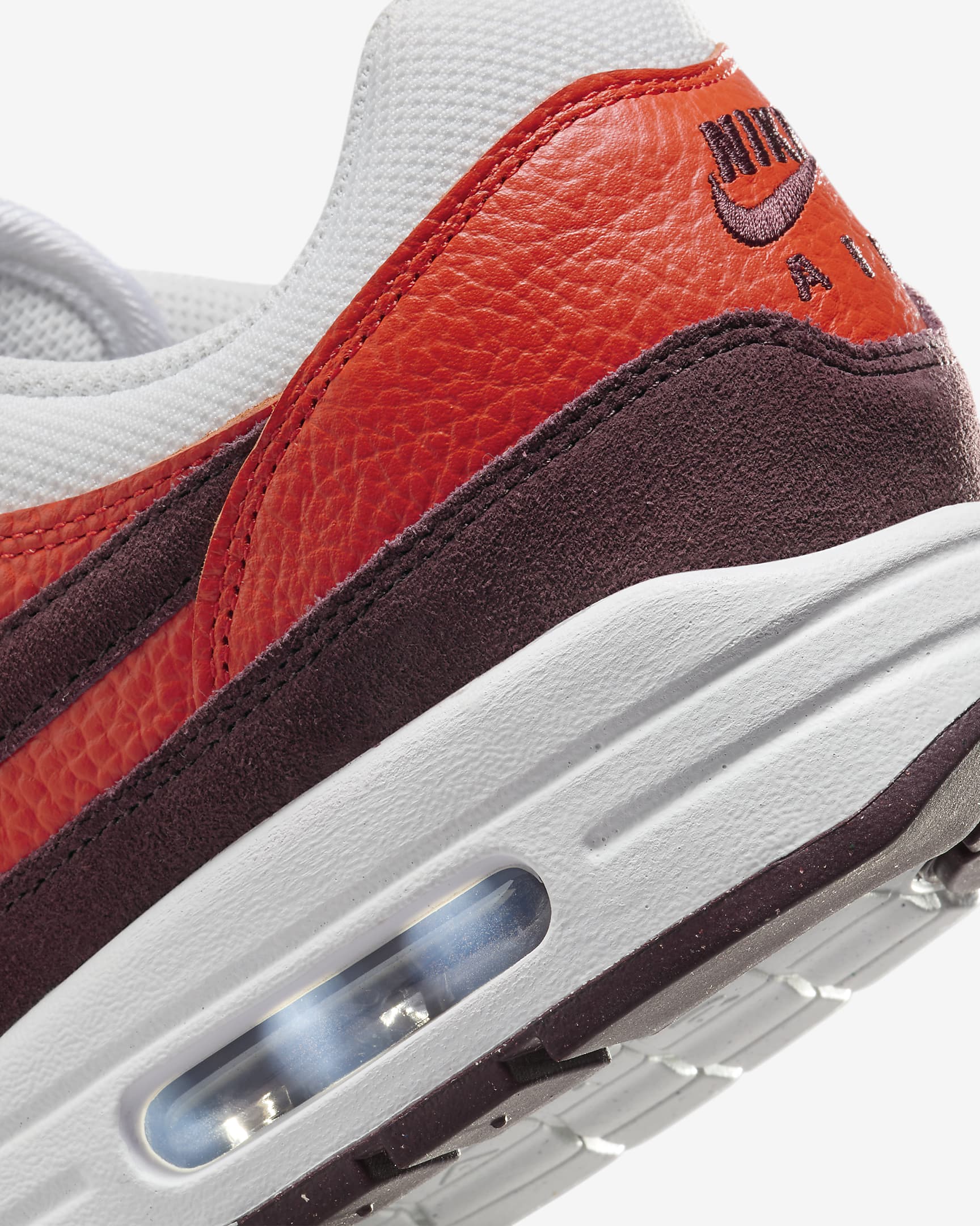 Chaussure Nike Air Max 1 pour homme - Summit White/Picante Red/Burgundy Crush