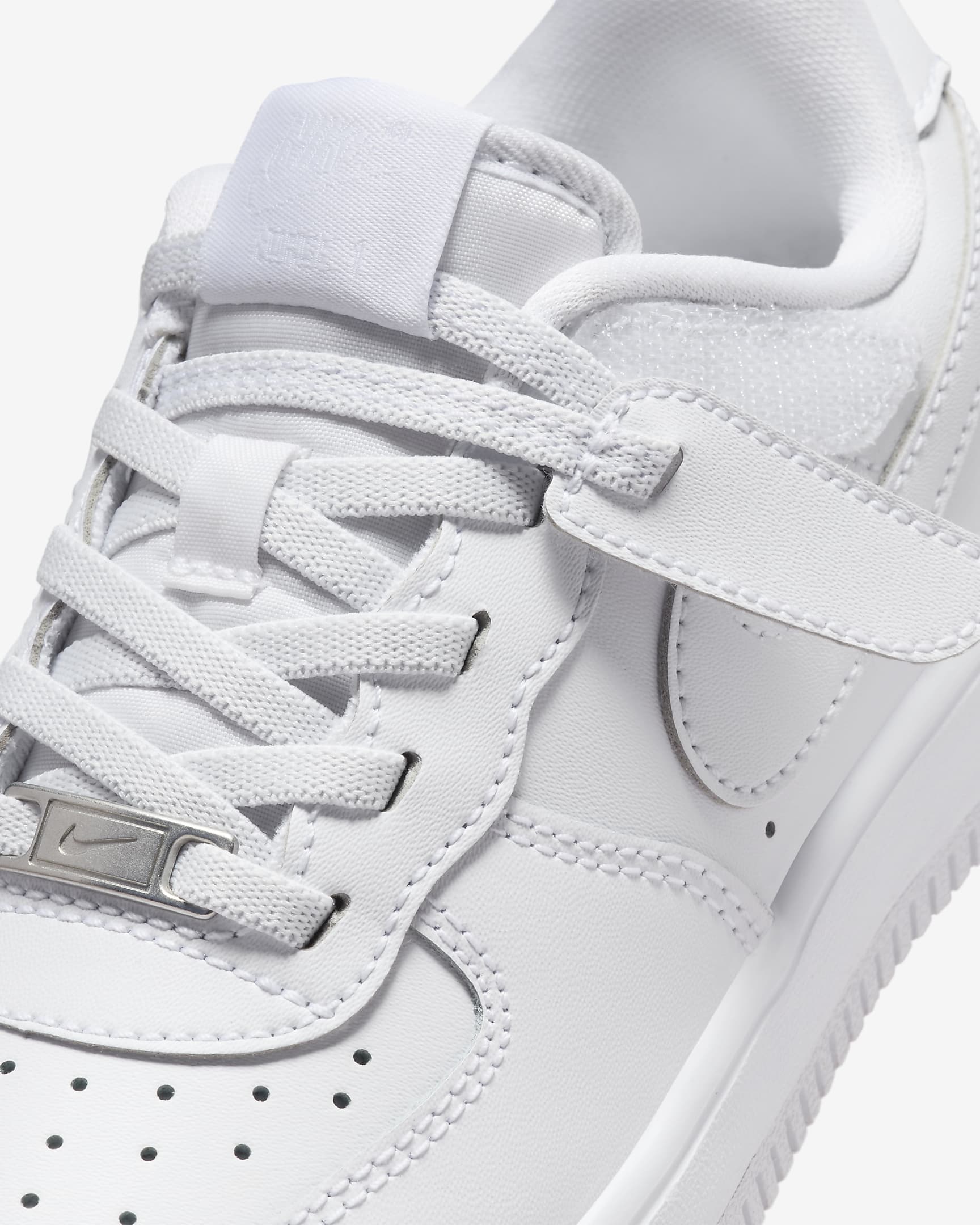 Nike Force 1 Low EasyOn Little Kids' Shoes - White/White/White