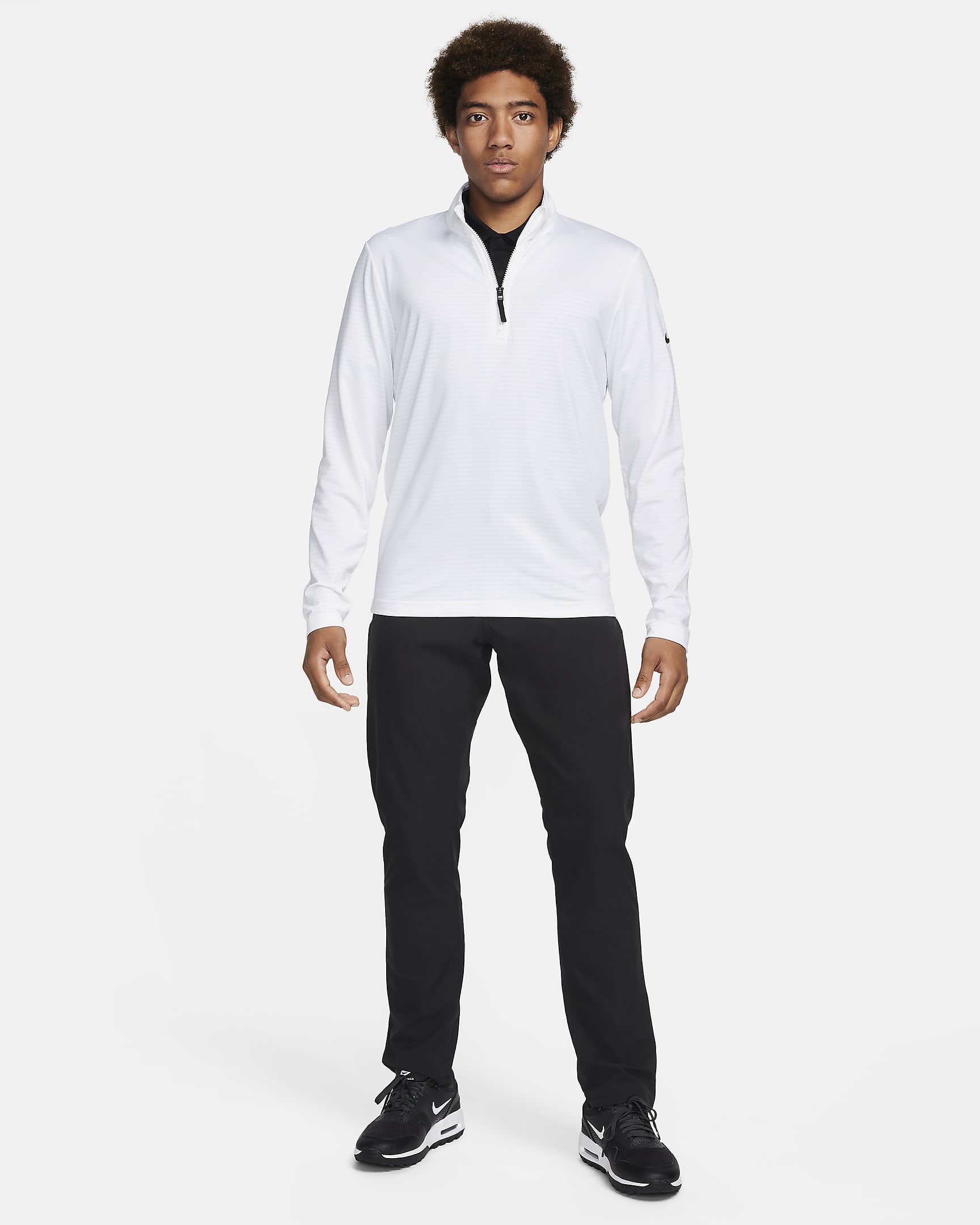 Nike Victory Men's Dri-FIT 1/2-Zip Golf Top - White/Black