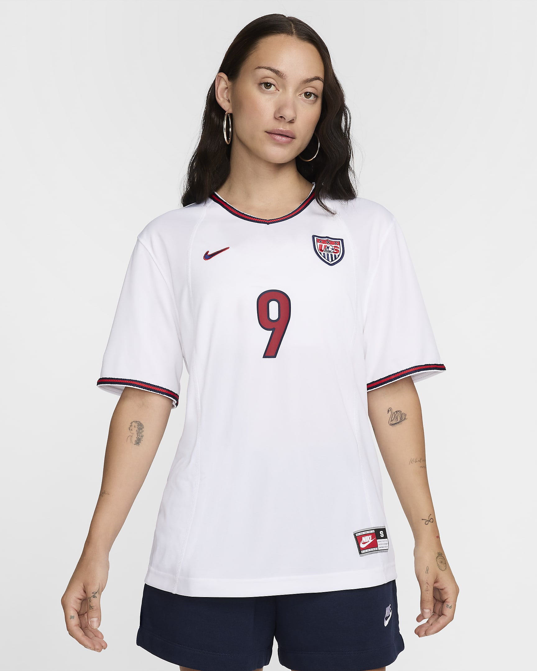 Mia Hamm USWNT 1999 Reissue Nike Football Replica-spillertrøje til kvinder - hvid/Royal Blue