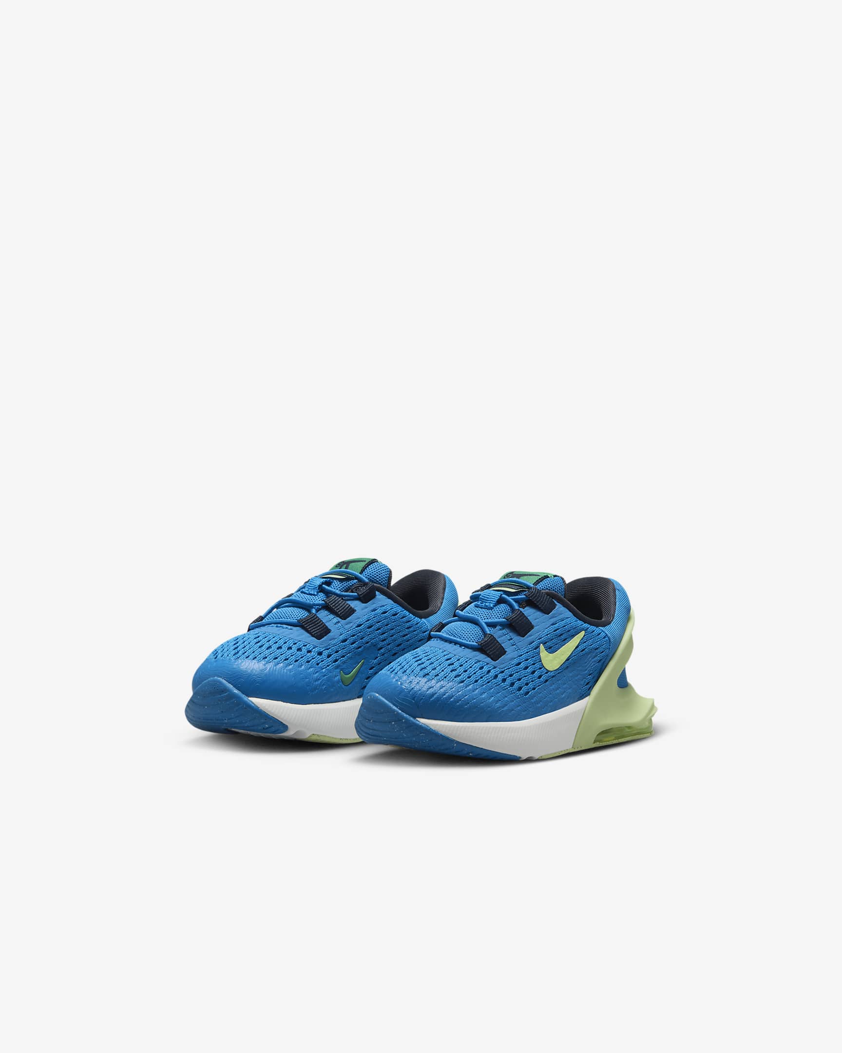 Nike Air Max 270 Go Baby/Toddler Easy On/Off Shoes - Light Photo Blue/Summit White/Stadium Green/Barely Volt