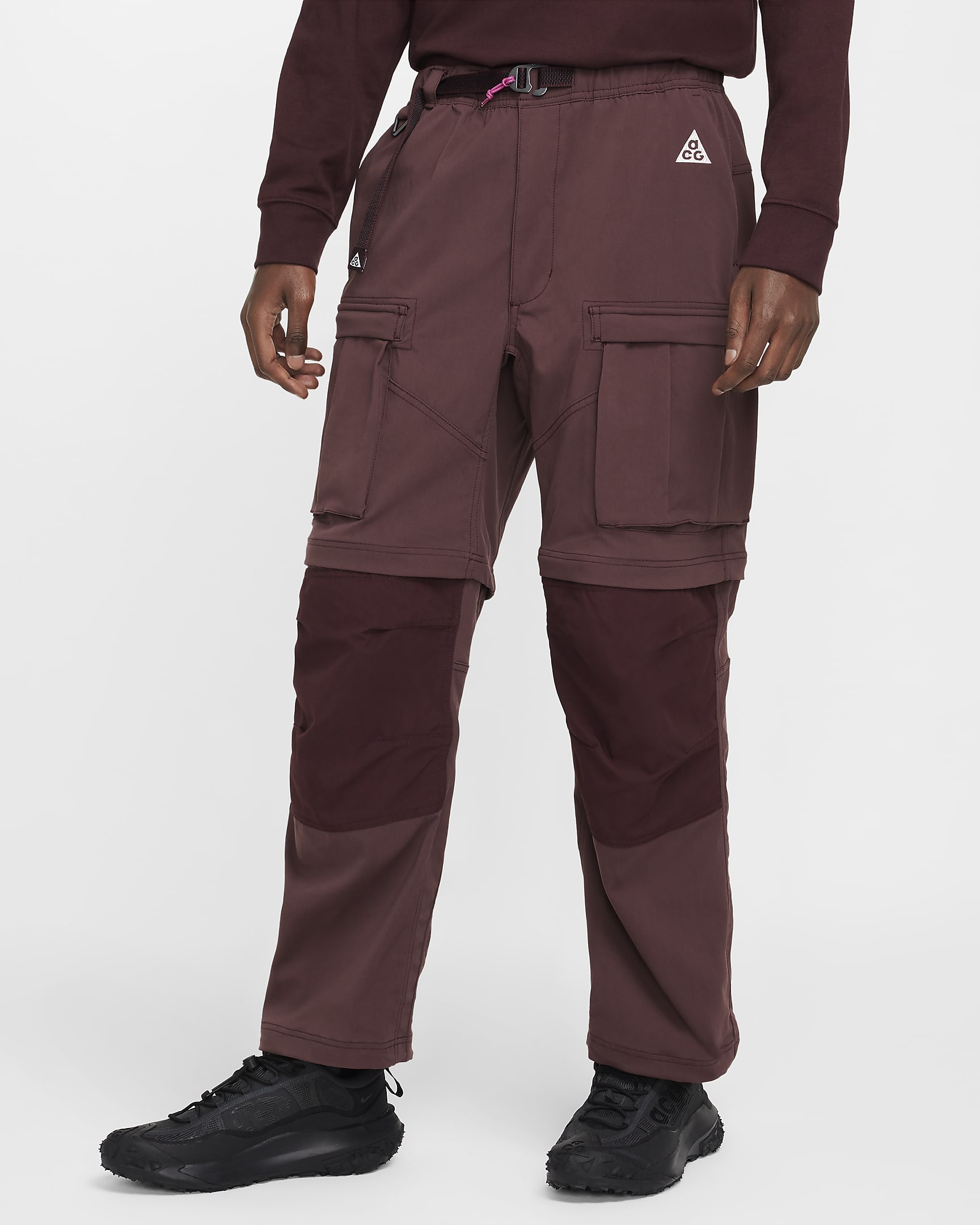 Pantaloni cargo Nike ACG "Smith Summit" - Uomo - Burgundy Crush/Nero/Laser Fuchsia/Summit White