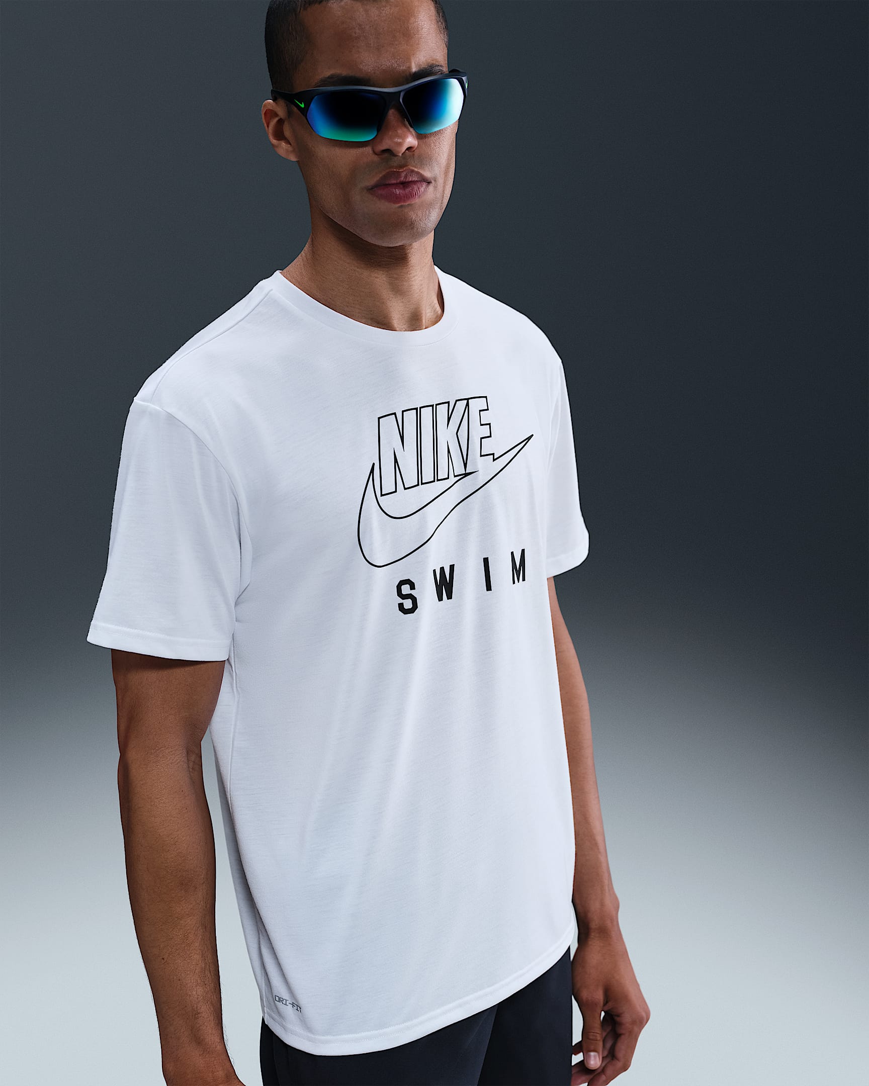 Nike Swim Swoosh Hydroguard Men's Short-Sleeve Top - White