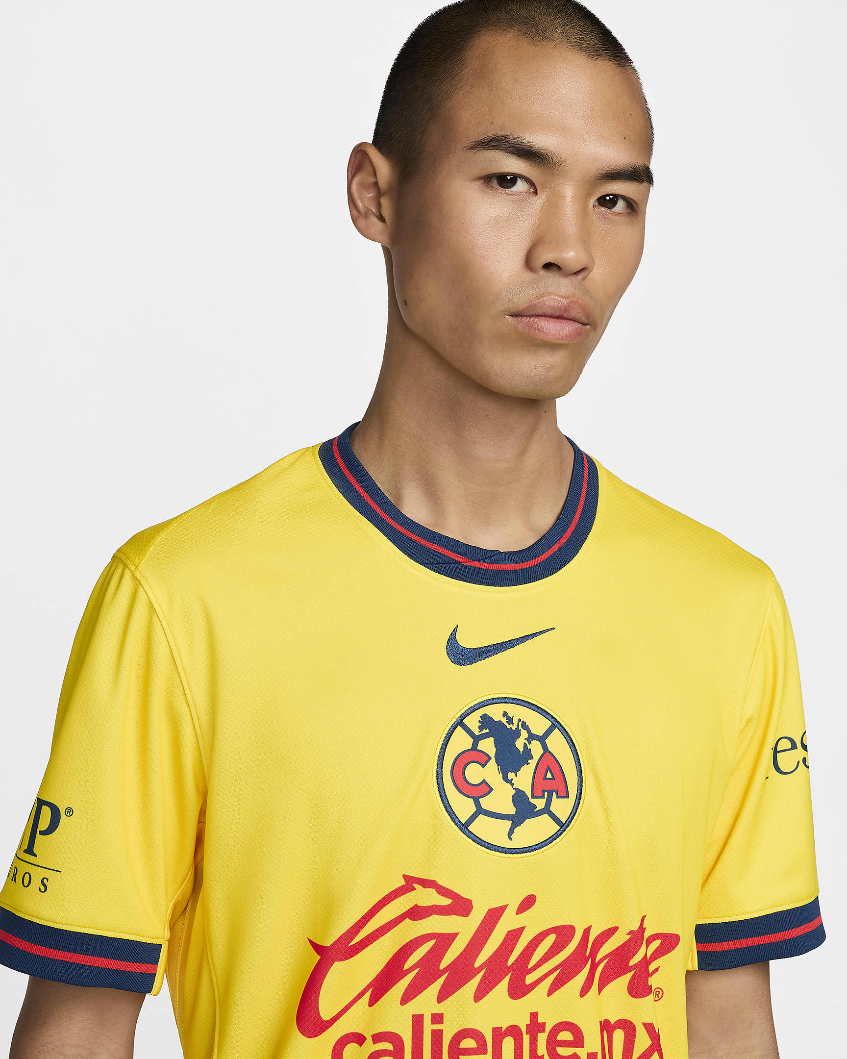 Jersey de fútbol Nike Dri-FIT Replica del Club América local 2024/25 Stadium para hombre - Amarillo tour/Azul valeriana