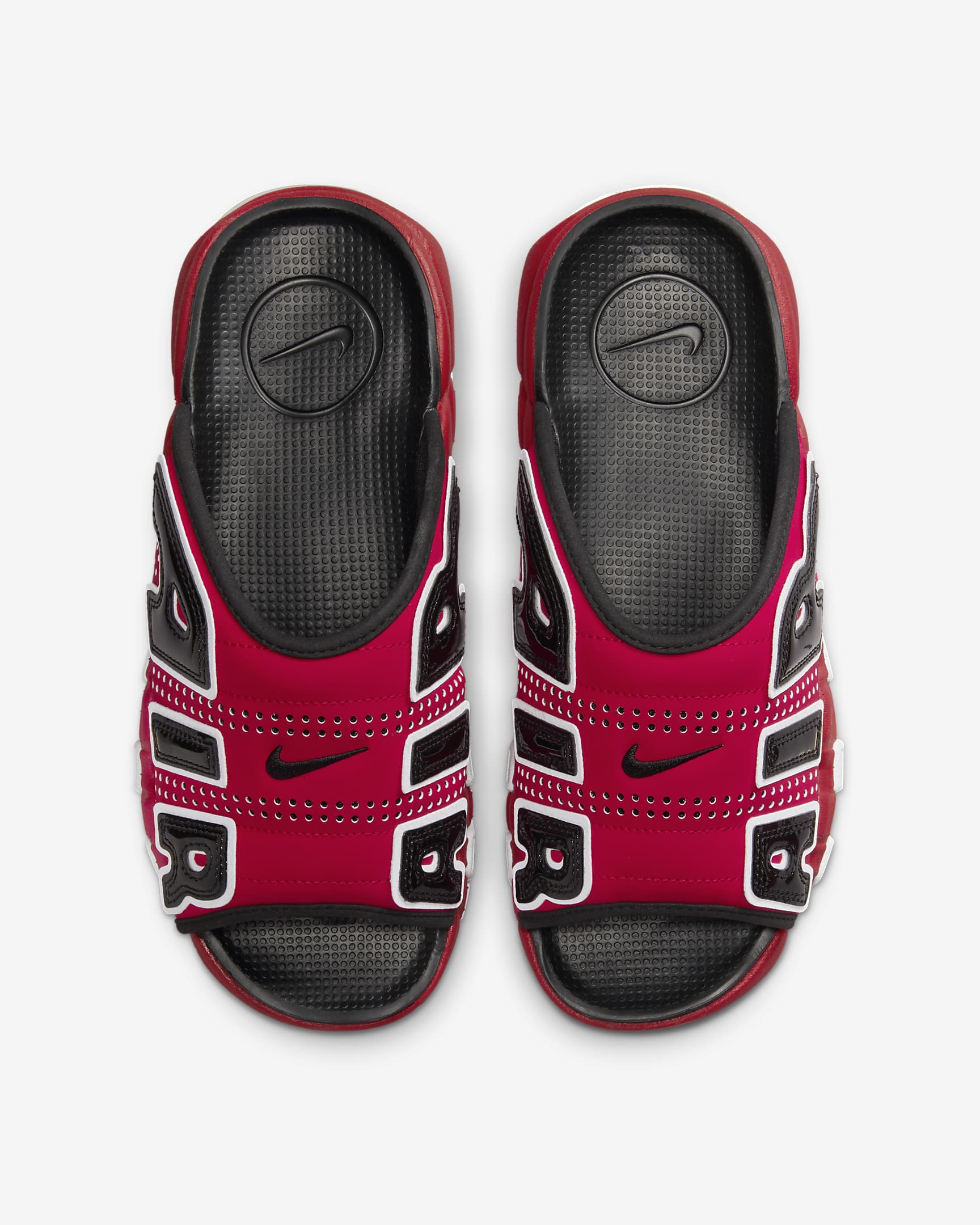 Nike Air More Uptempo Men's Slides - University Red/Black/Clear/White