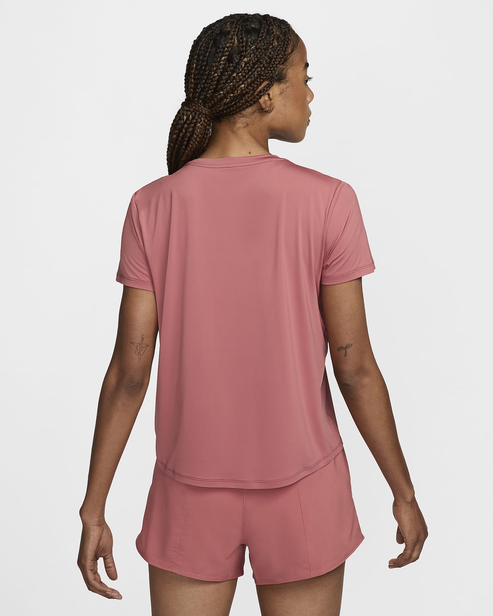 Playera de manga corta Dri-FIT para mujer Nike One Classic - Rosa cañón/Negro