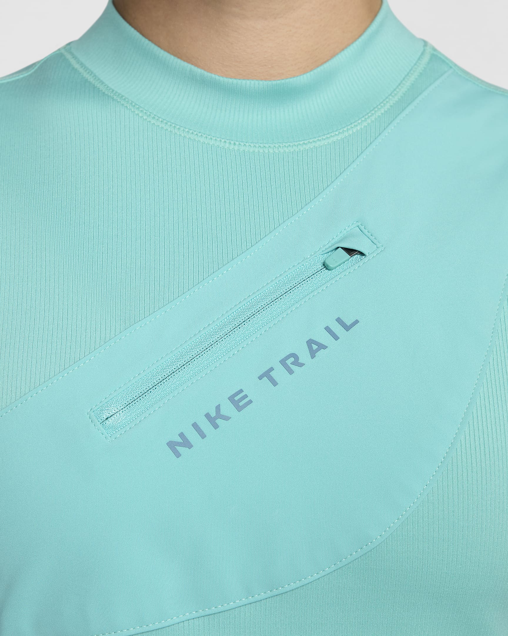 Débardeur de running à poche Dri-FIT Nike Trail pour femme - Green Frost/Smokey Blue