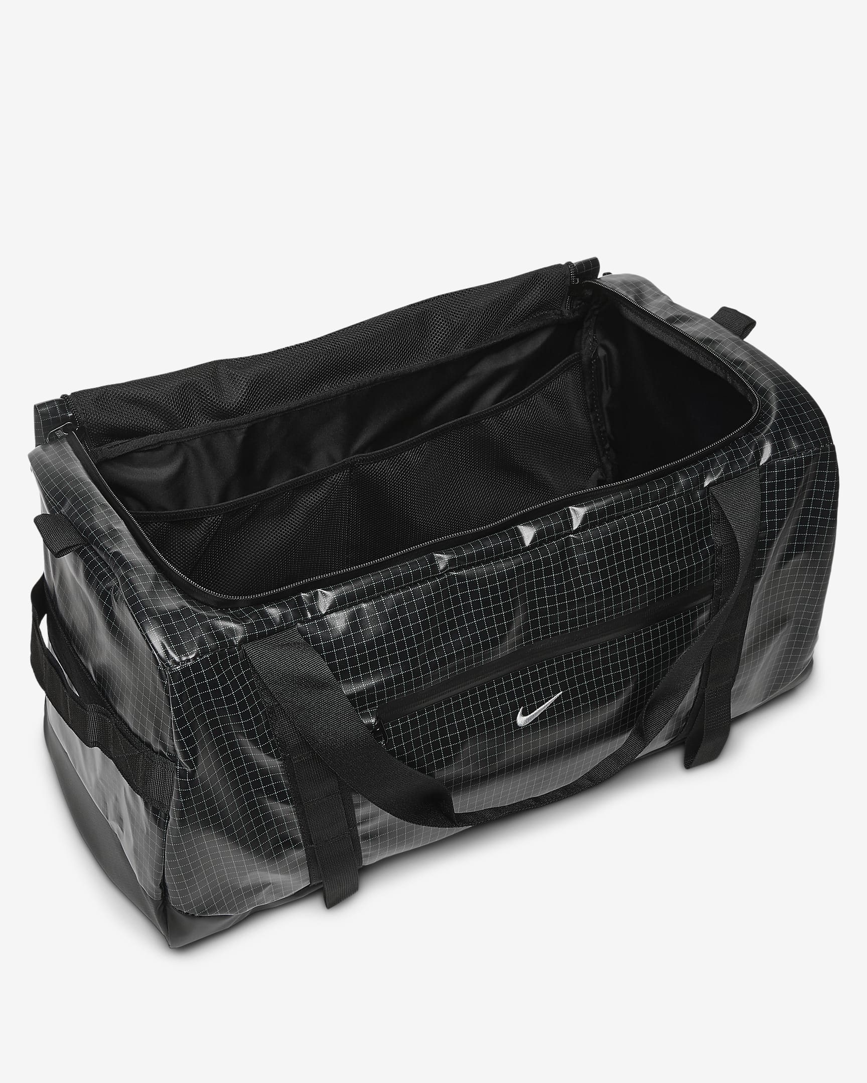 Nike Hike Duffel Bag (50L) - Black/Black/Light Smoke Grey