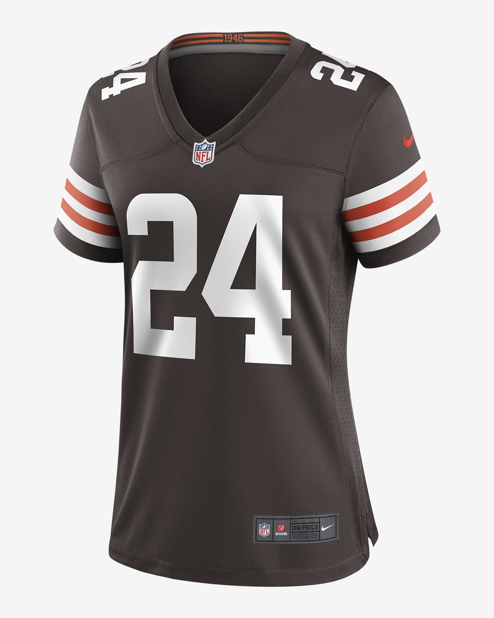 NFL Cleveland Browns (Nick Chubb) Women's Game Football Jersey - Brown