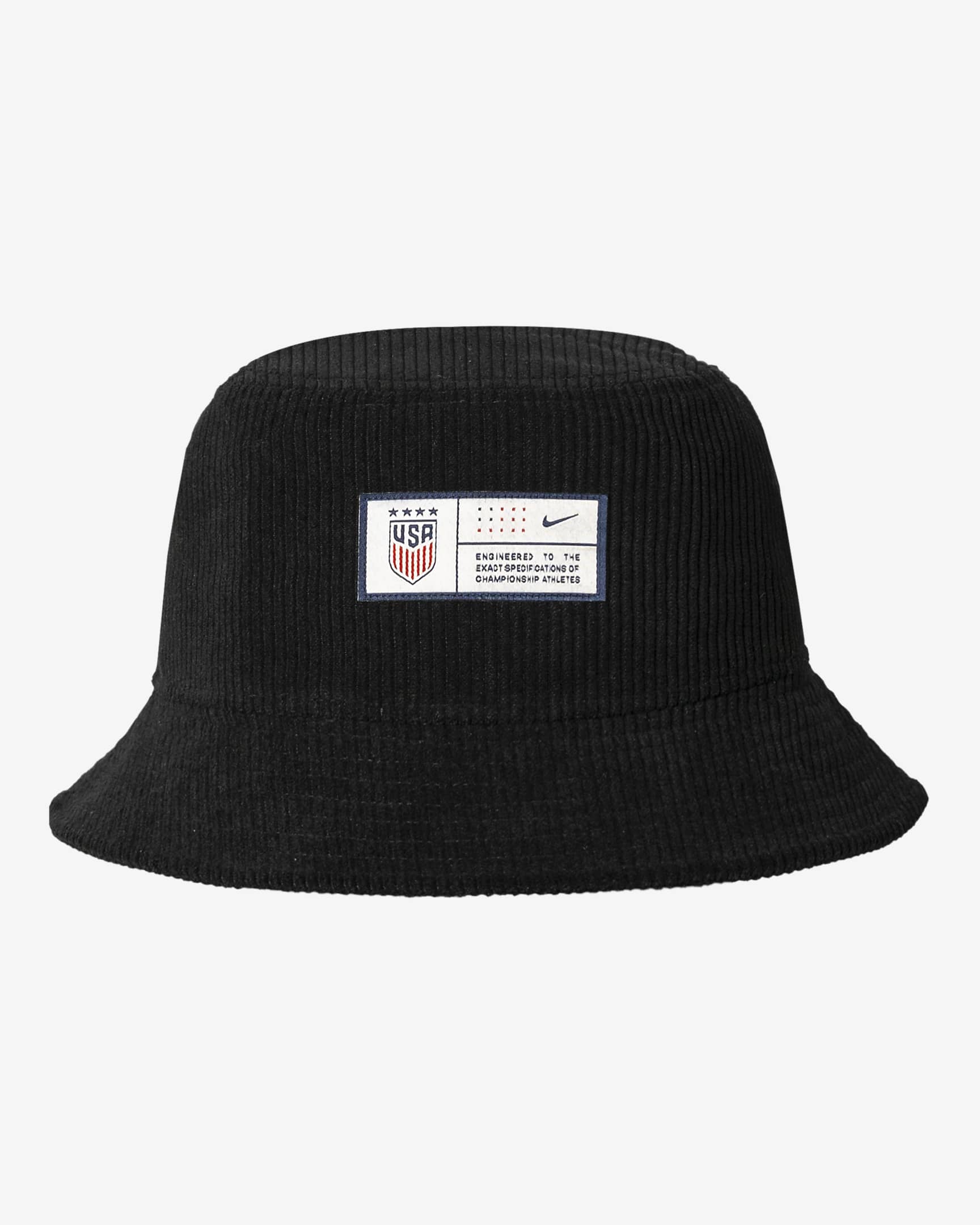 Gorro tipo pescador de fútbol Nike de pana USWNT - Negro