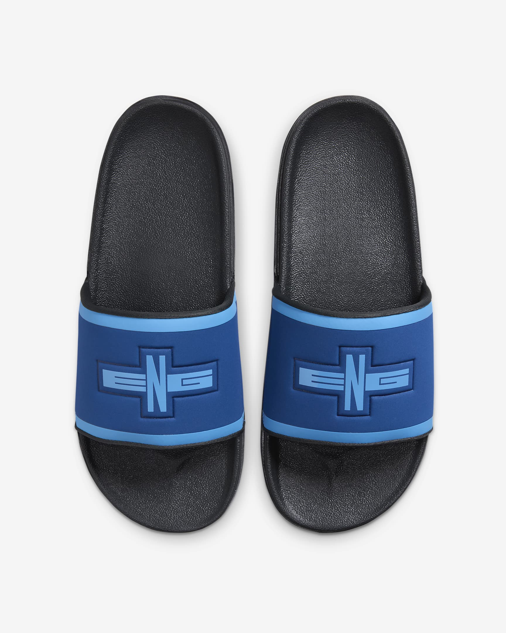 Offcourt (England) Nike Fußball-Slides - Gym Blue/Dark Smoke Grey/Coast/Weiß