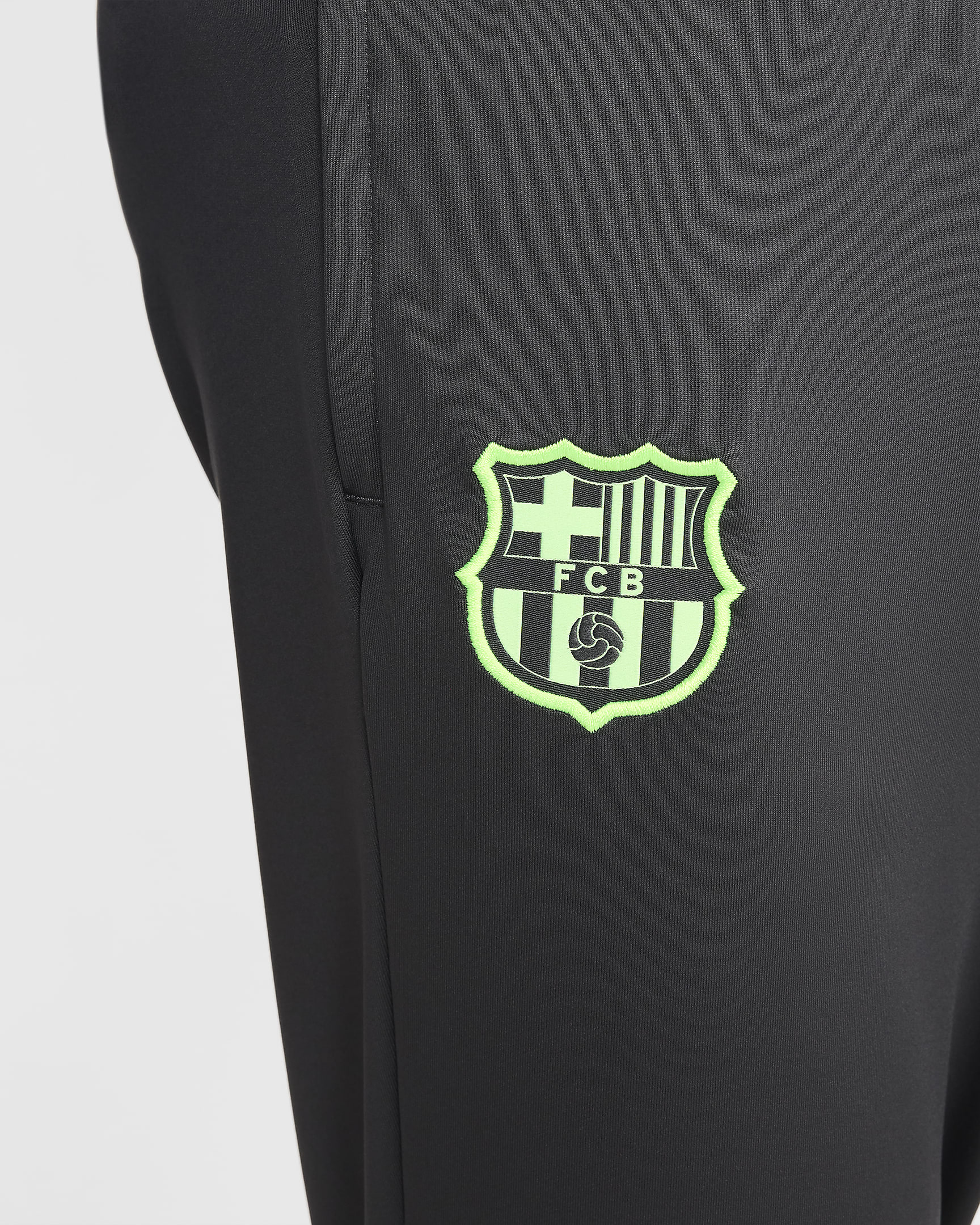 F.C. Barcelona Strike Third Men's Nike Dri-FIT Football Pants - Anthracite/Old Royal/Lime Blast