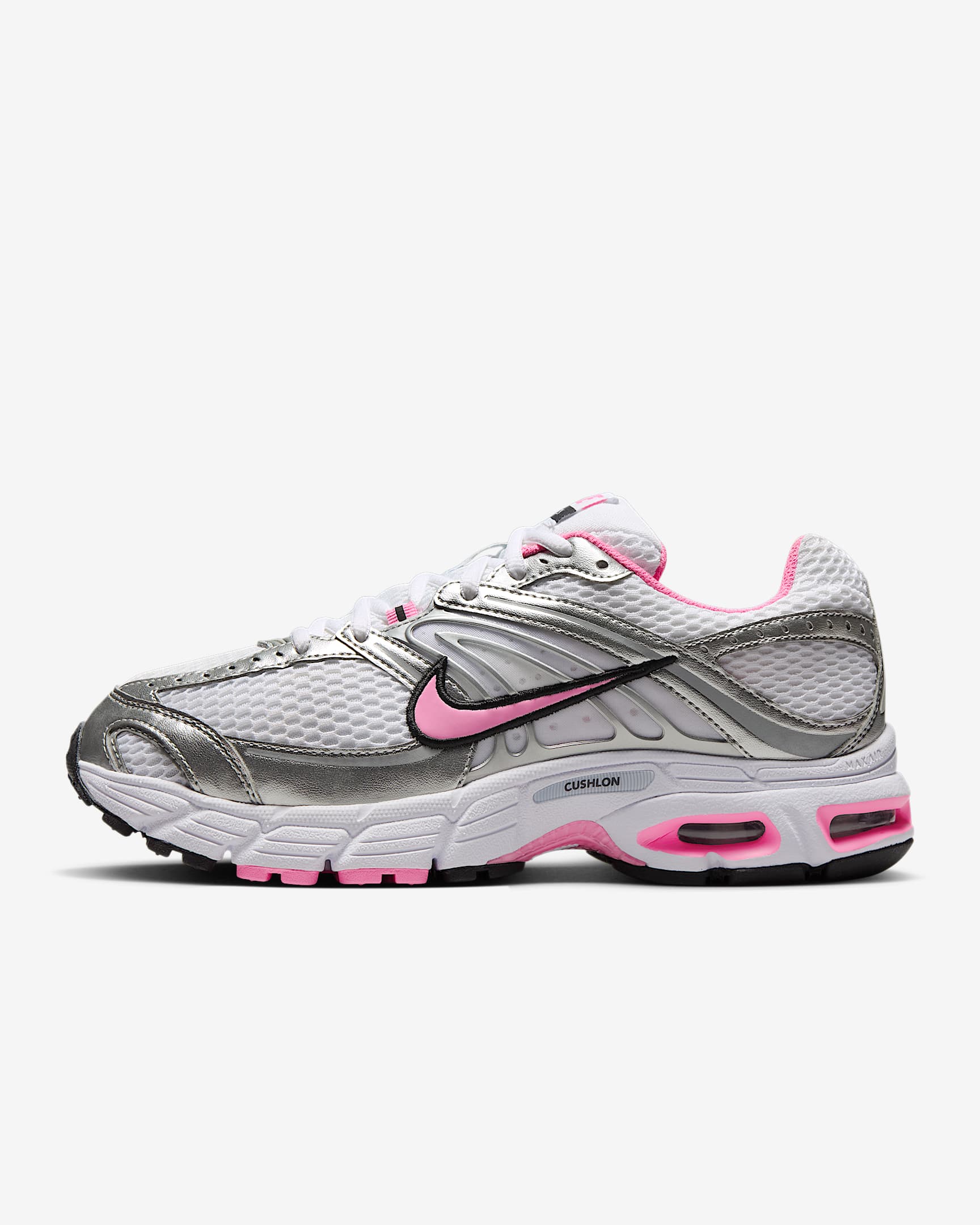 Nike Air Max Moto 2K Women's Shoes - White/Metallic Silver/Black/Pink Spell
