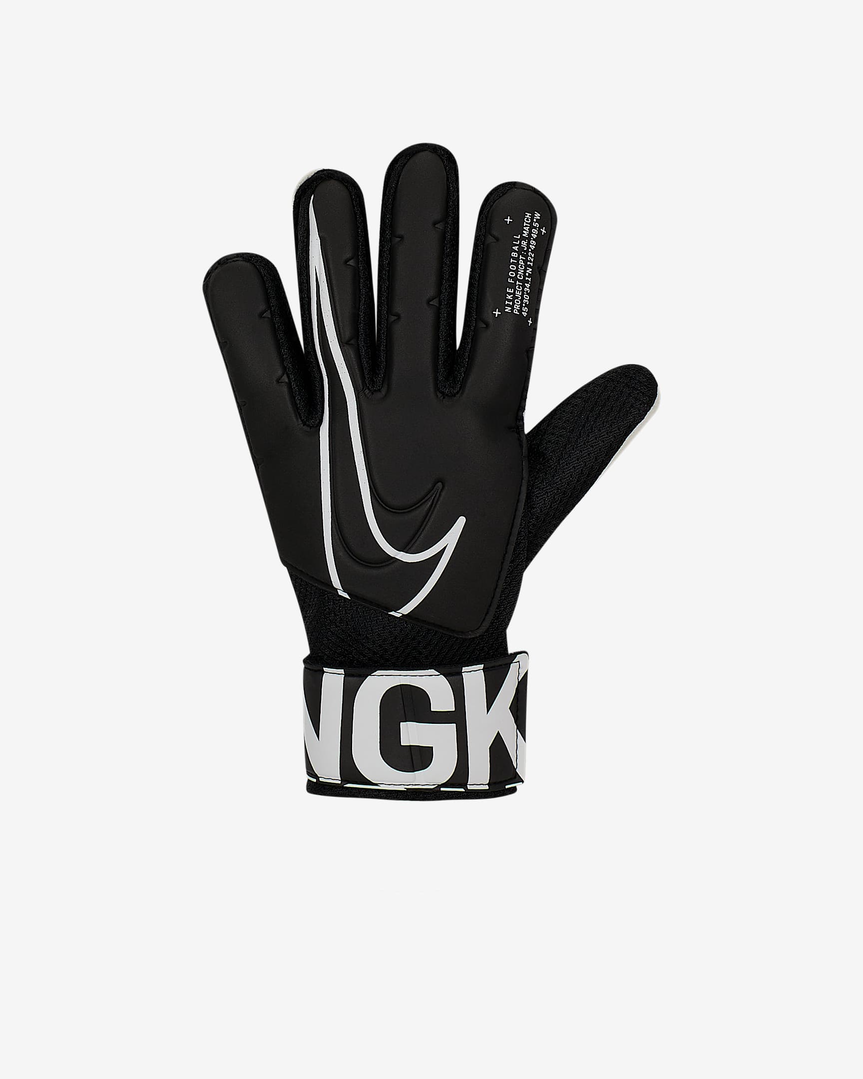 Nike Jr. Match Goalkeeper Kids' Soccer Gloves - Black/White