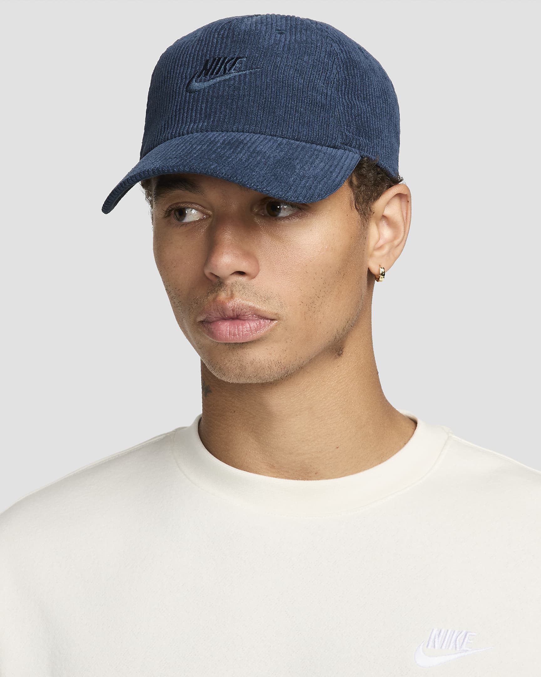 Casquette souple en velours côtelé Nike Club - Armory Navy/Armory Navy