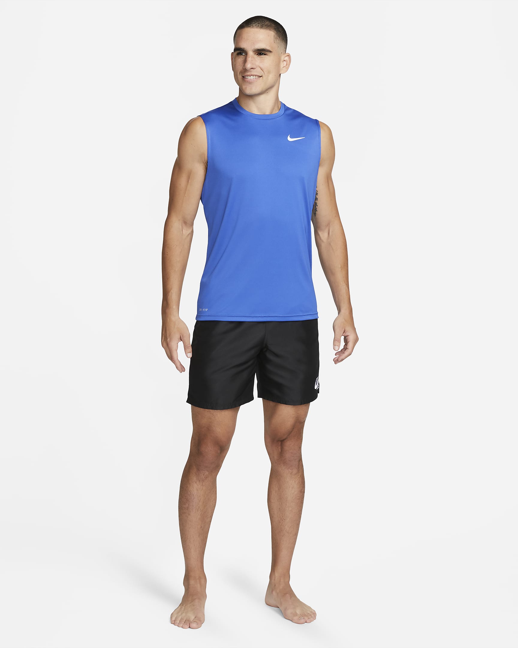 Camiseta Hydroguard de natación sin mangas para hombre Nike Essential - Royal juego