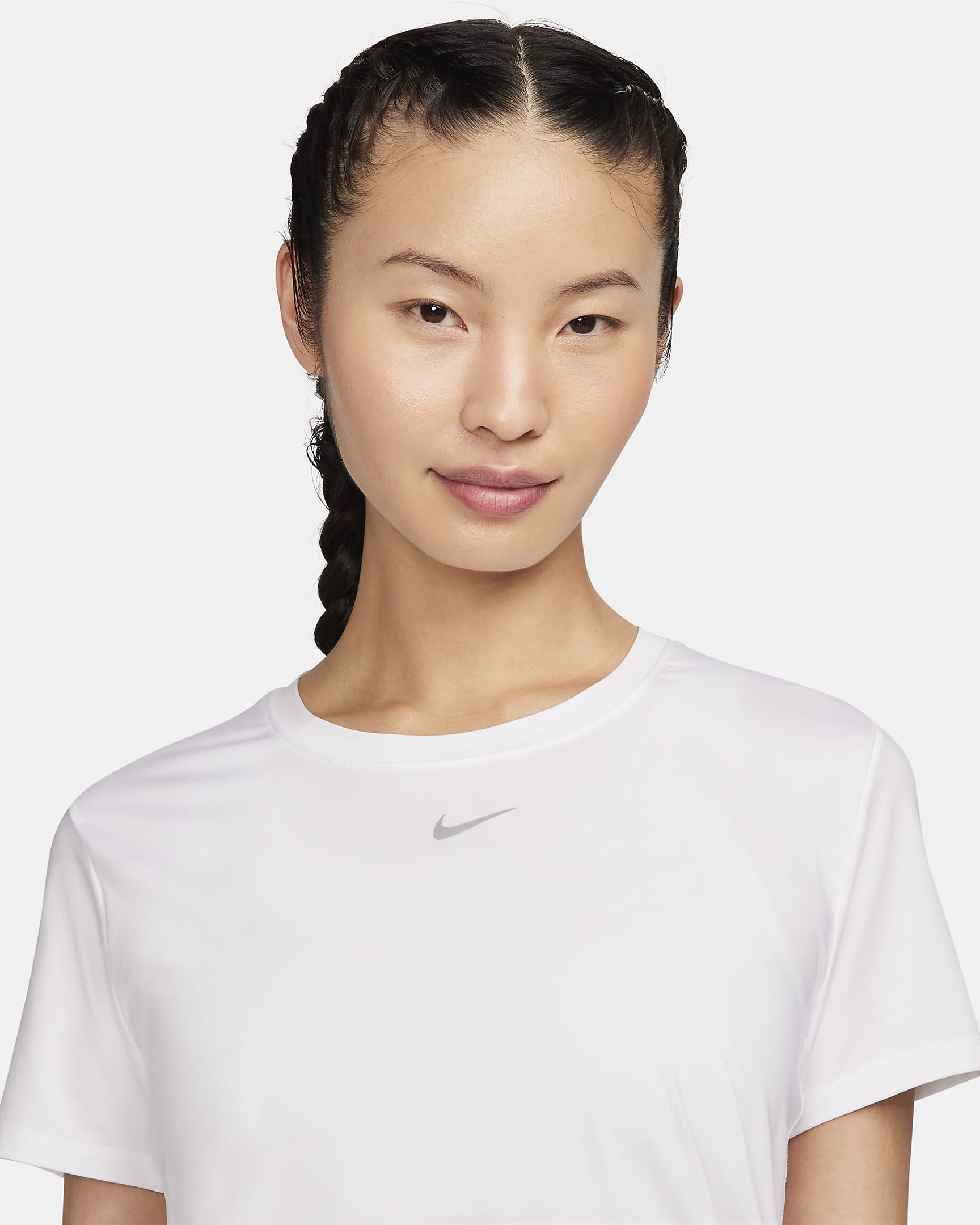 Nike One Classic Women's Dri-FIT Short-Sleeve Top - White/Black