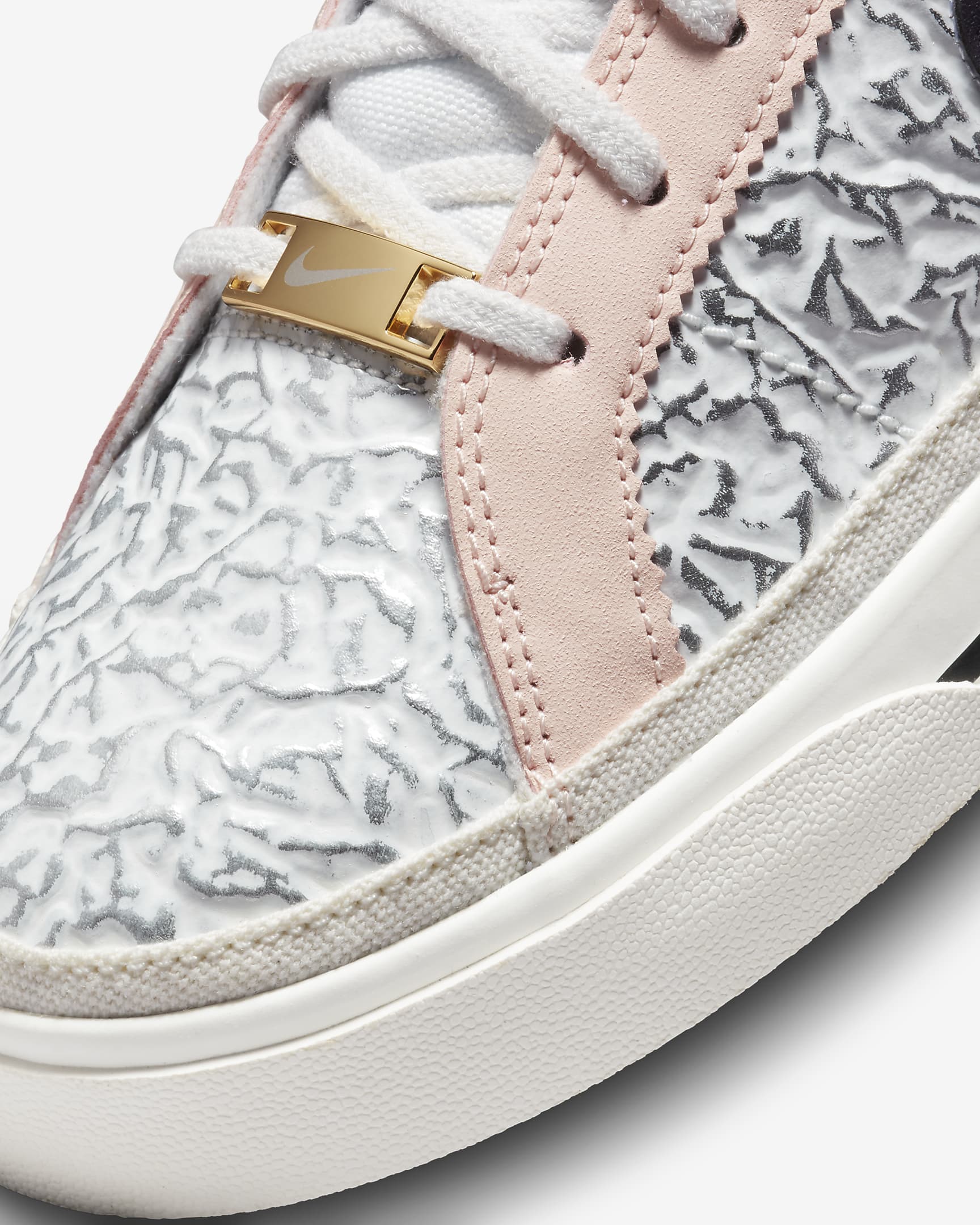 Nike Court Legacy Serena Williams Design Crew 女鞋 - Summit White/Pale Coral/Metallic Gold/Cave Purple