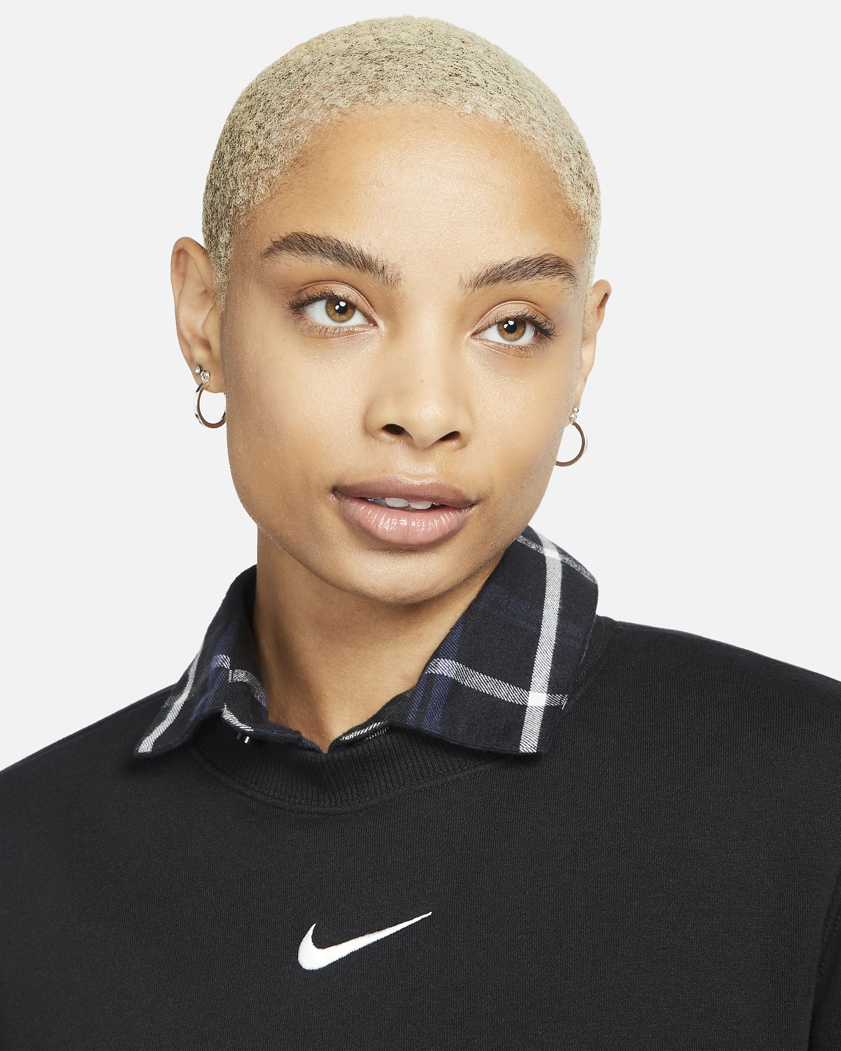 Nike Sportswear Phoenix Fleece Women's Crew-Neck Sweatshirt - Black/Sail