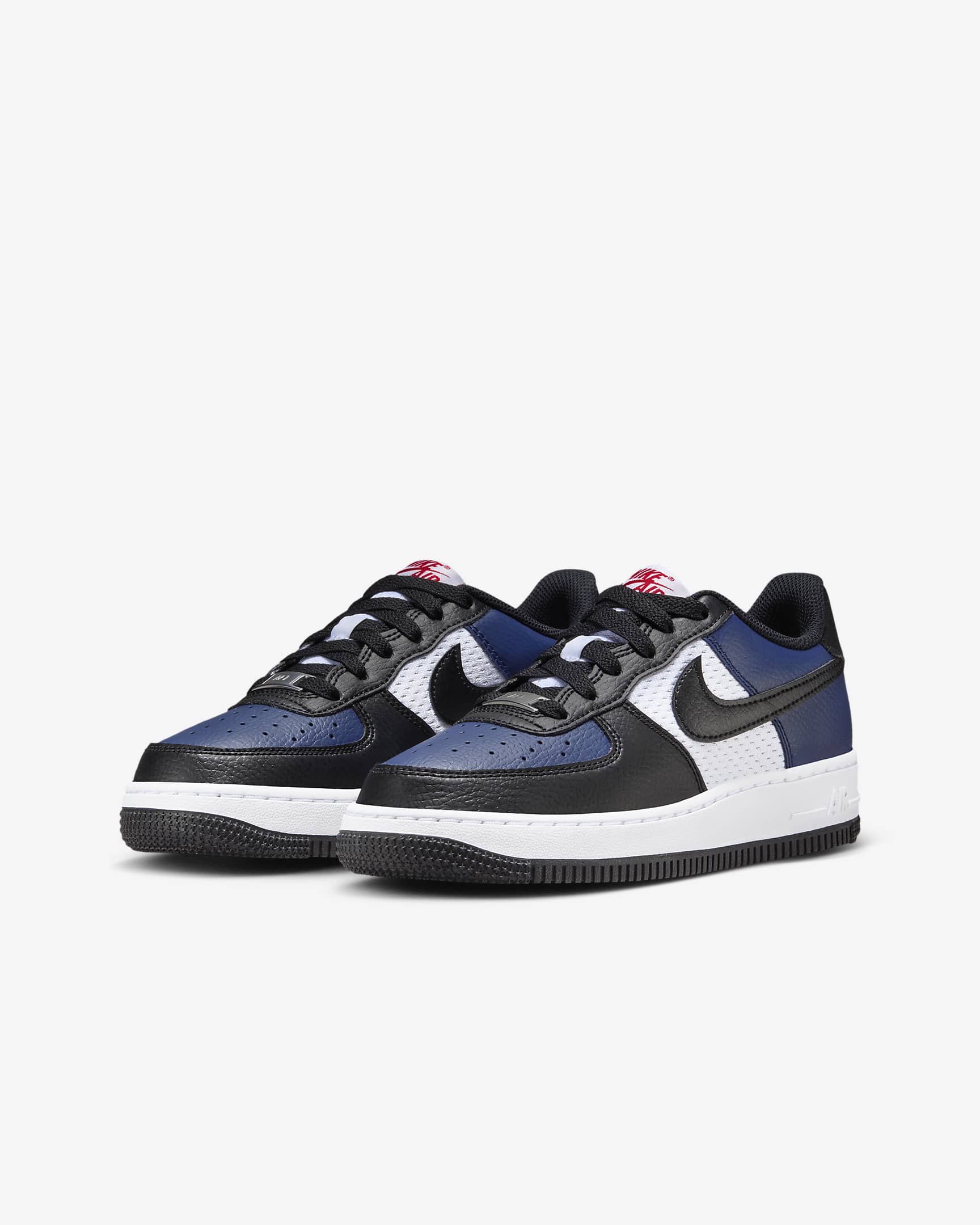 Nike Air Force 1 Schuh (ältere Kinder) - Midnight Navy/Weiß/University Red/Schwarz