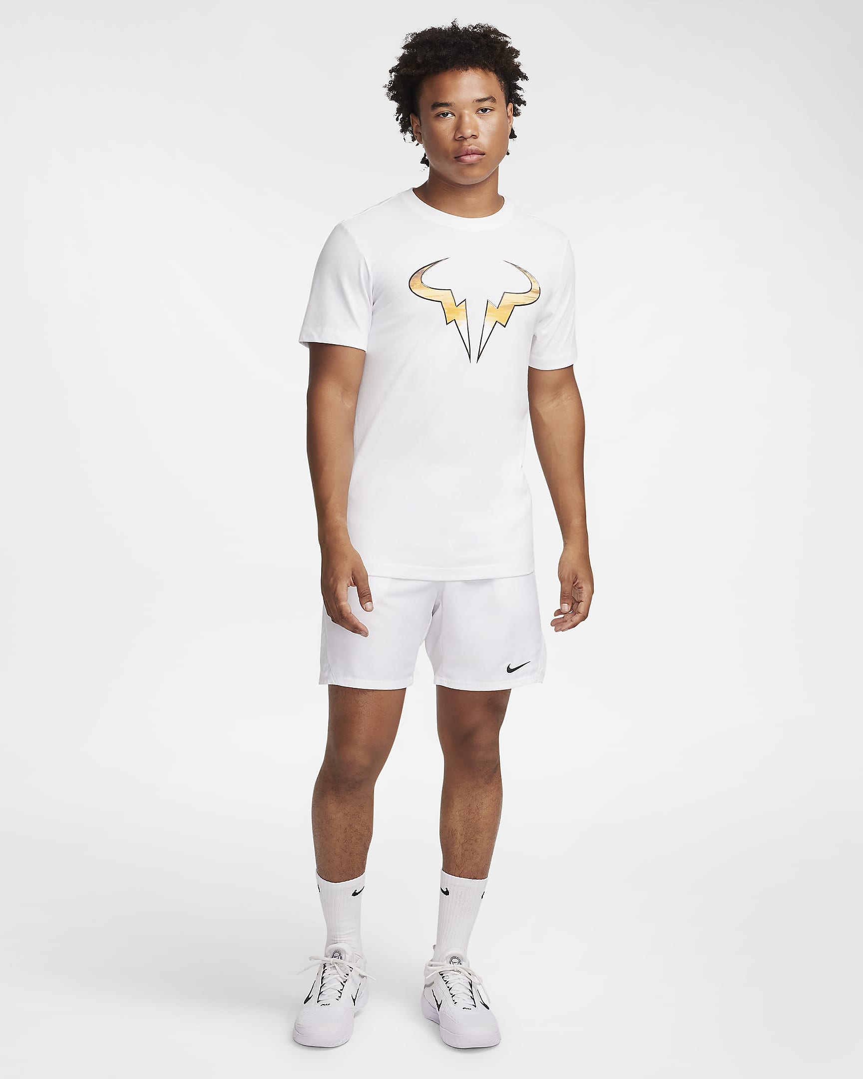 Męski T-shirt do tenisa NikeCourt Dri-FIT Rafa - Biel